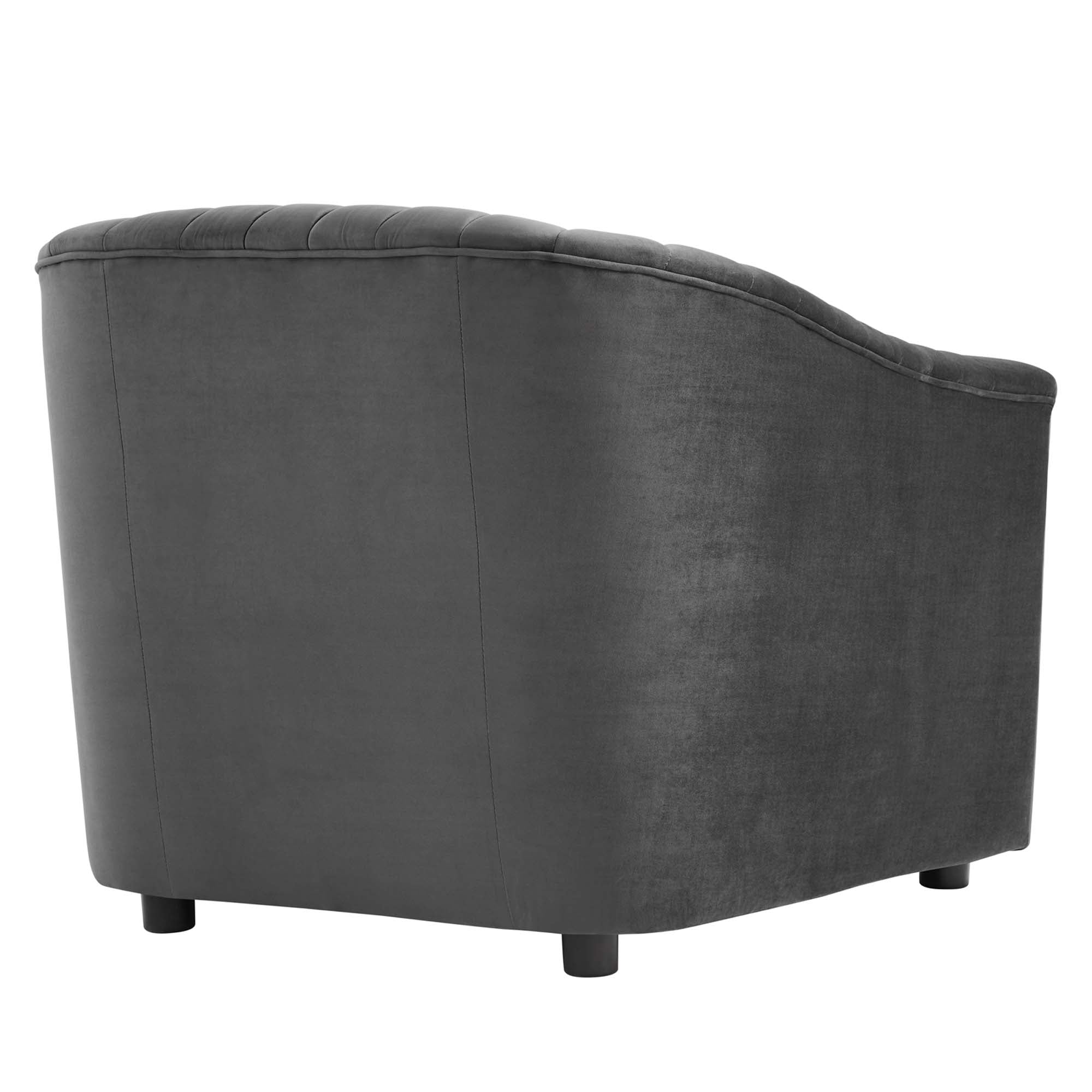 Announce Performance Velvet Channel Tufted Armchair