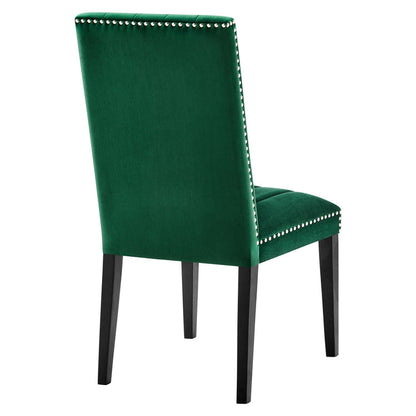 Caitlyn Light Blue Velvet Performance Dining Chairs Set of 2