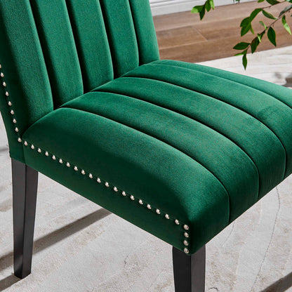 Caitlyn Light Blue Velvet Performance Dining Chairs Set of 2