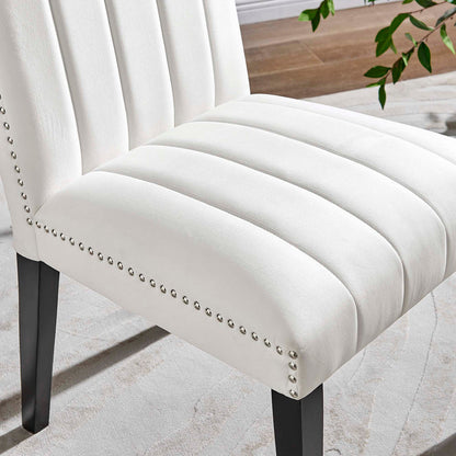 Caitlyn Light Blue Velvet Performance Dining Chairs Set of 2