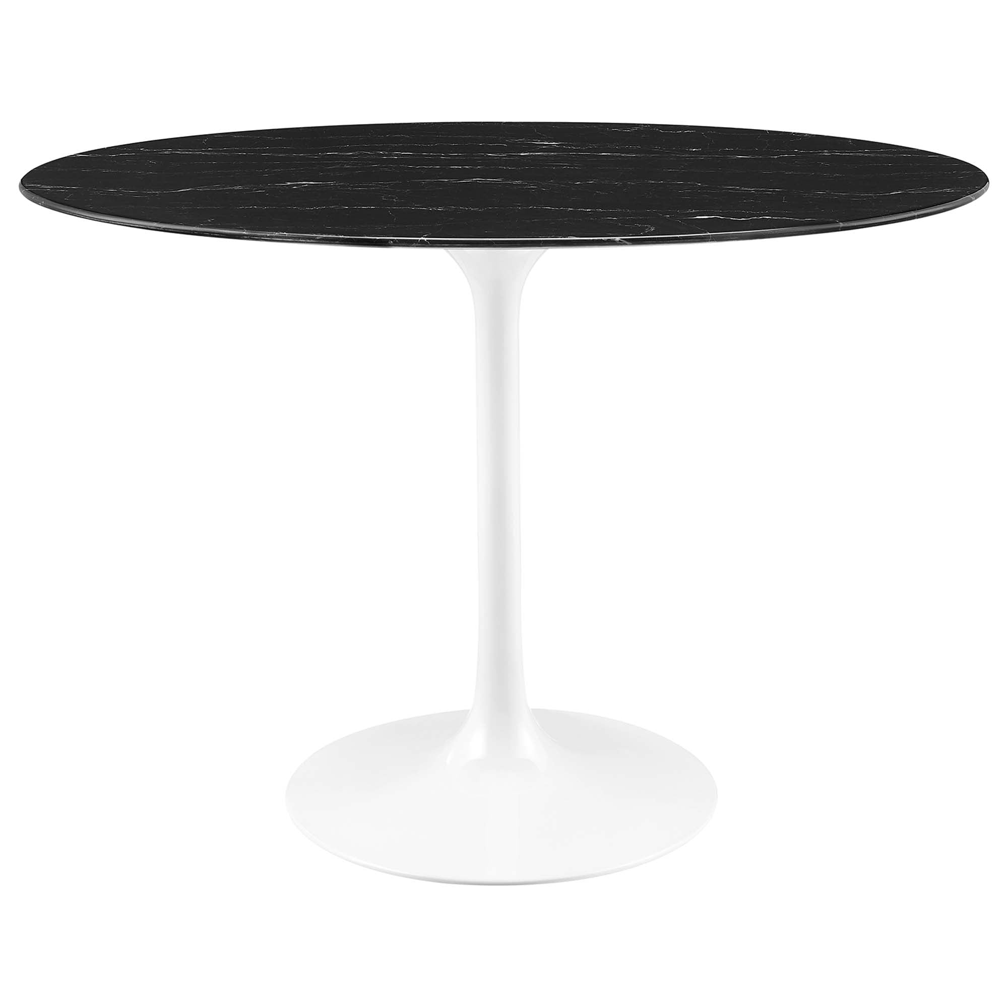 Lippa 42" Oval Artificial Marble Dining Table