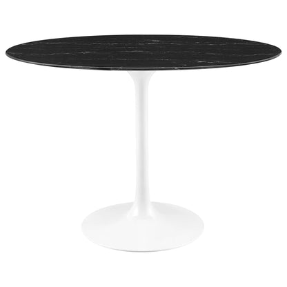 Lippa 42" Oval Artificial Marble Dining Table