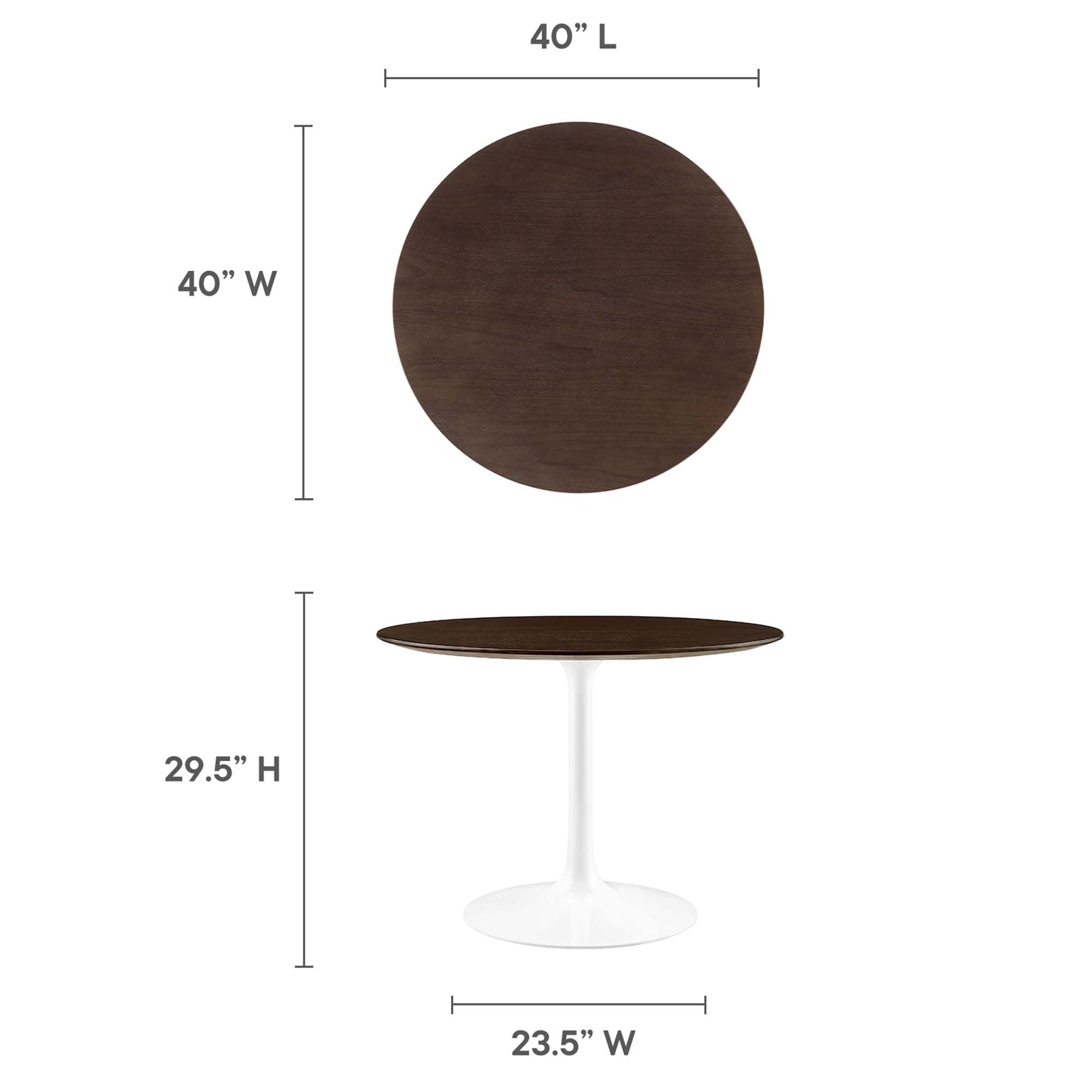 Lippa 40" Round Wood Grain Dining Table