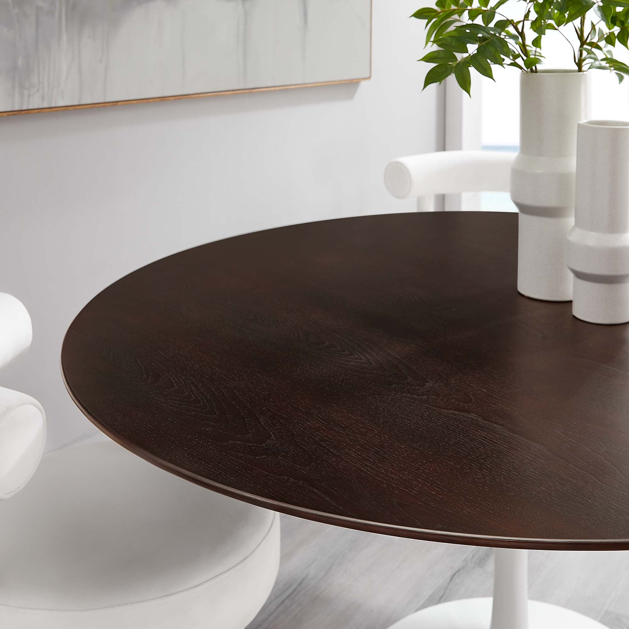 Lippa 60" Round Wood Grain Dining Table