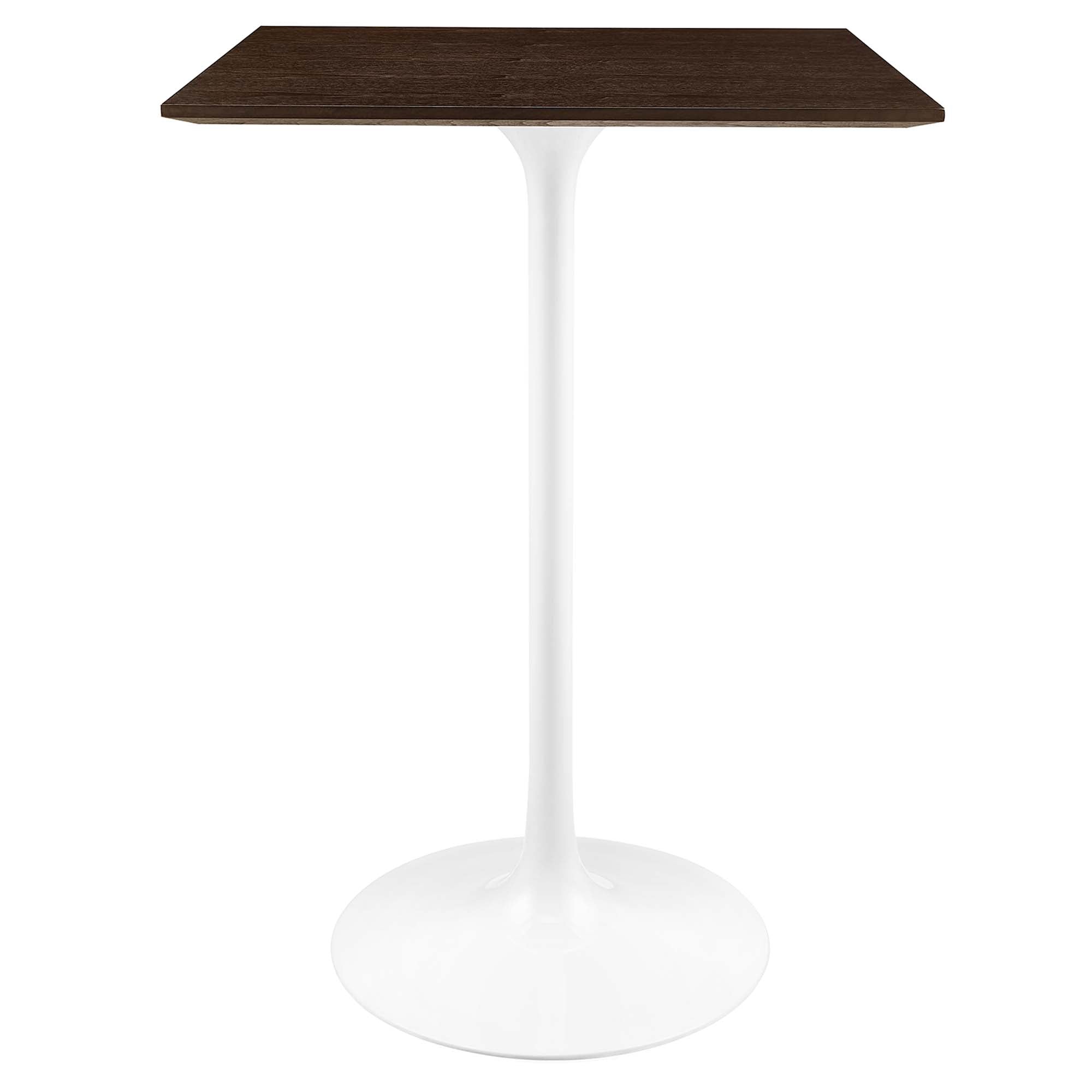 Lippa 28" Square Wood Grain Bar Table