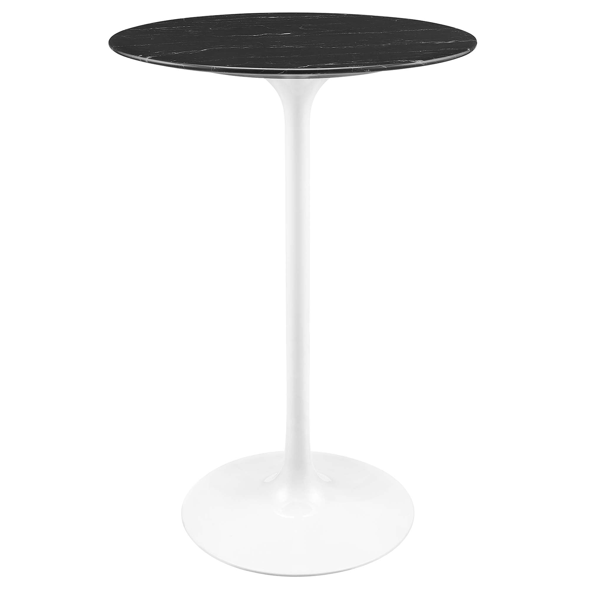 Lippa 28" Round Artificial Marble Bar Table