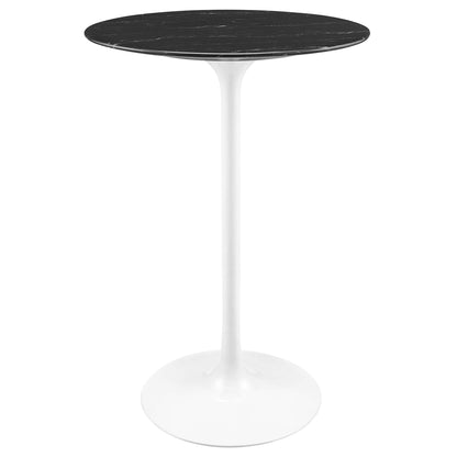 Lippa 28" Round Artificial Marble Bar Table