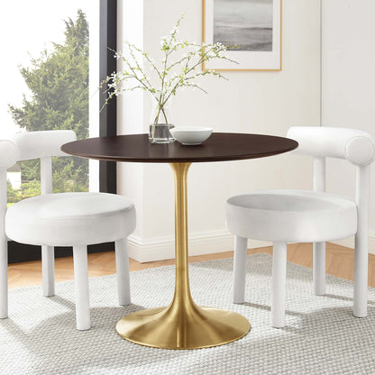 Lippa 36" Round Wood Grain Dining Table