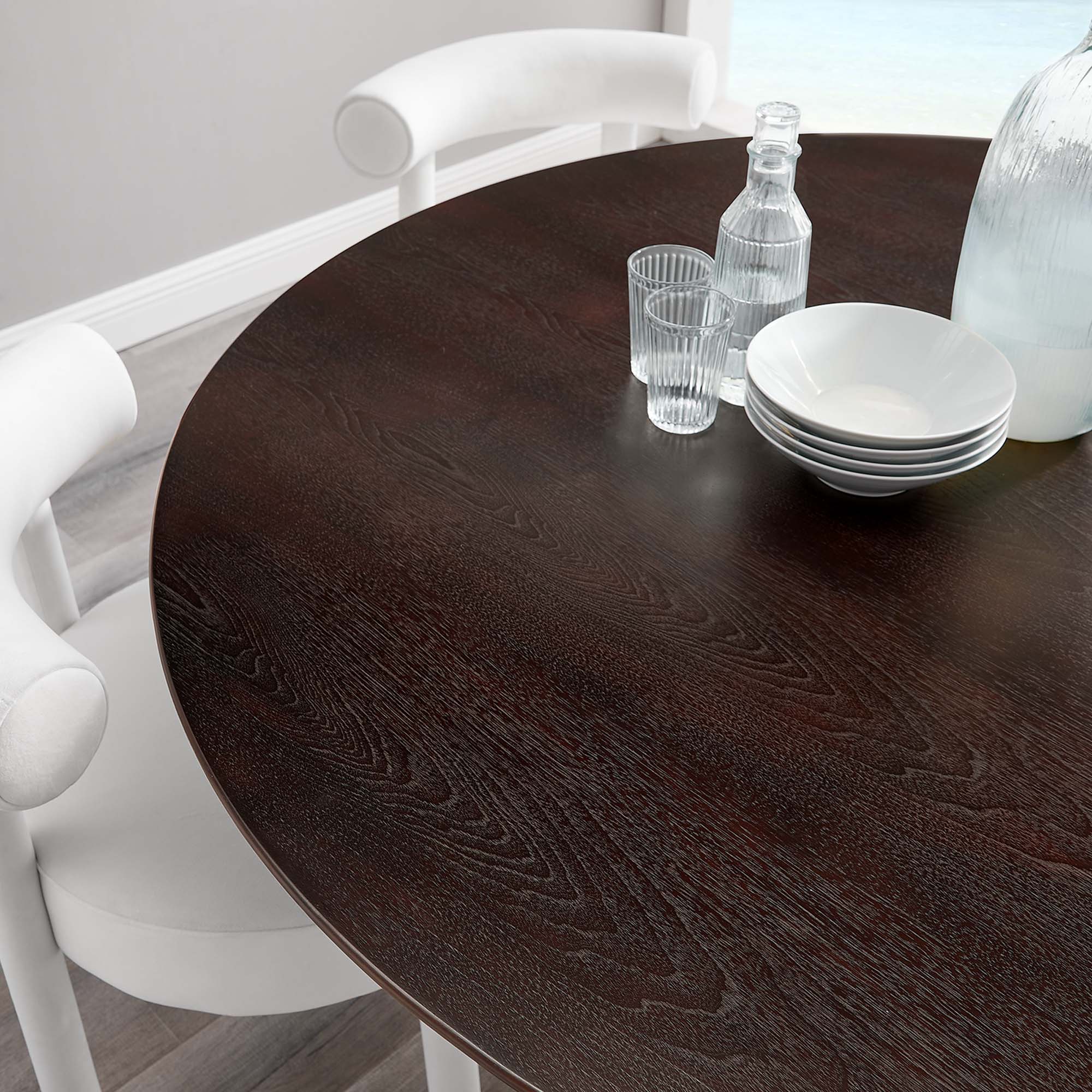 Lippa 60" Round Wood Grain Dining Table