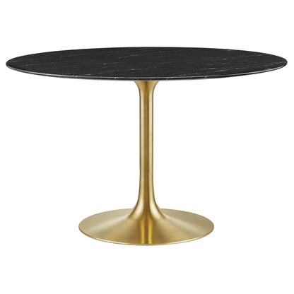 Lippa 48" Round Artificial Marble Dining Table