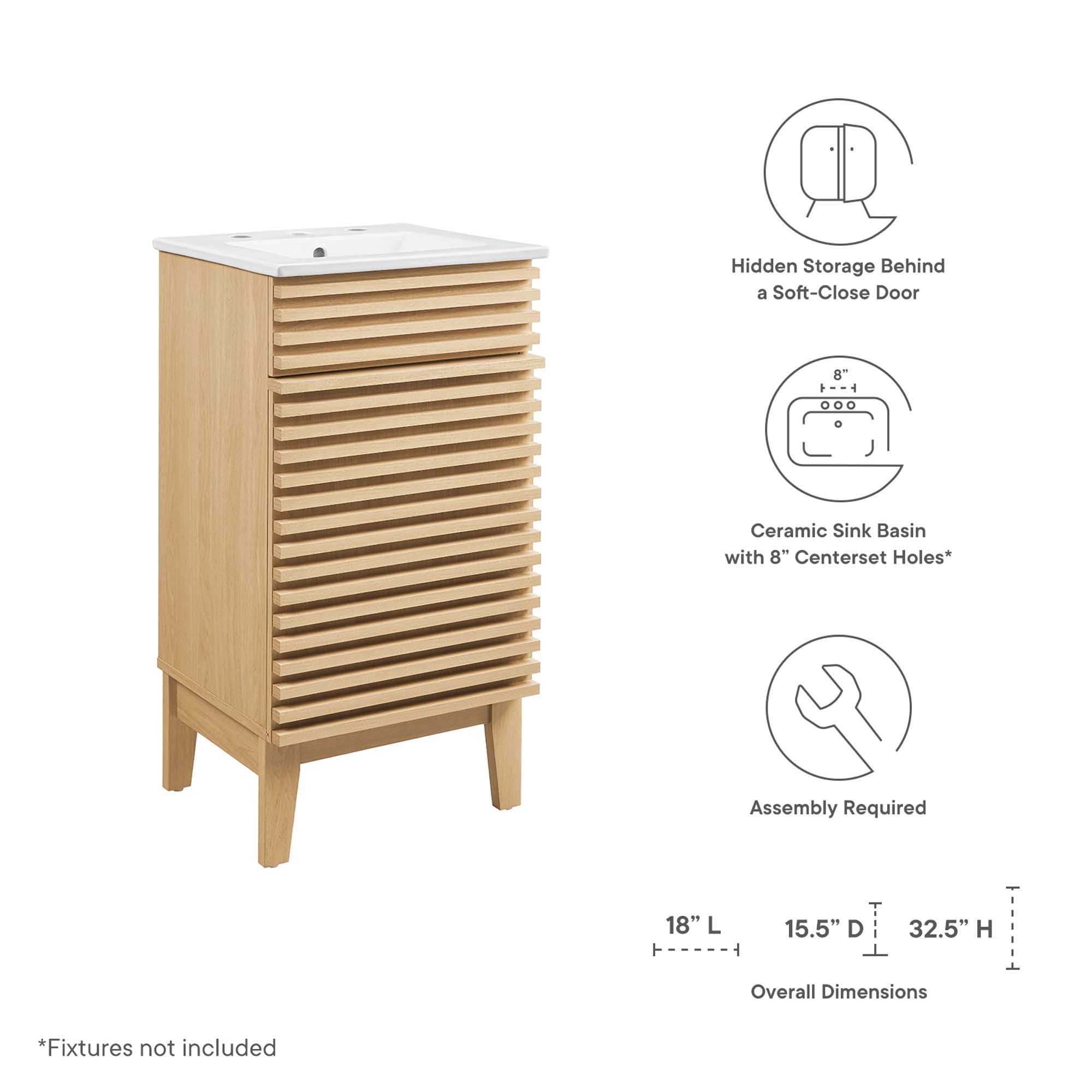 Render 18" Bathroom Vanity Cabinet