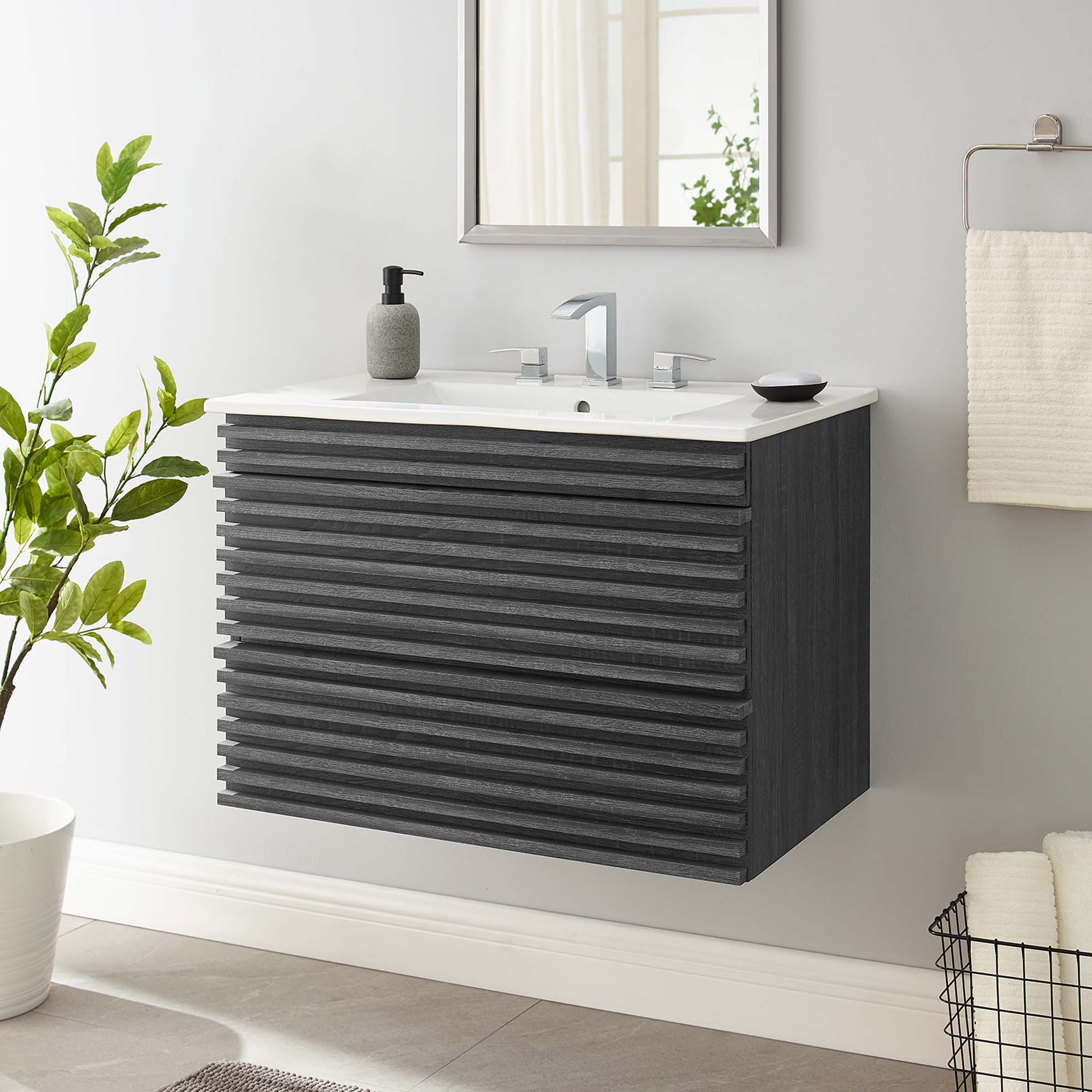 Render 30" Wall-Mount Bathroom Vanity