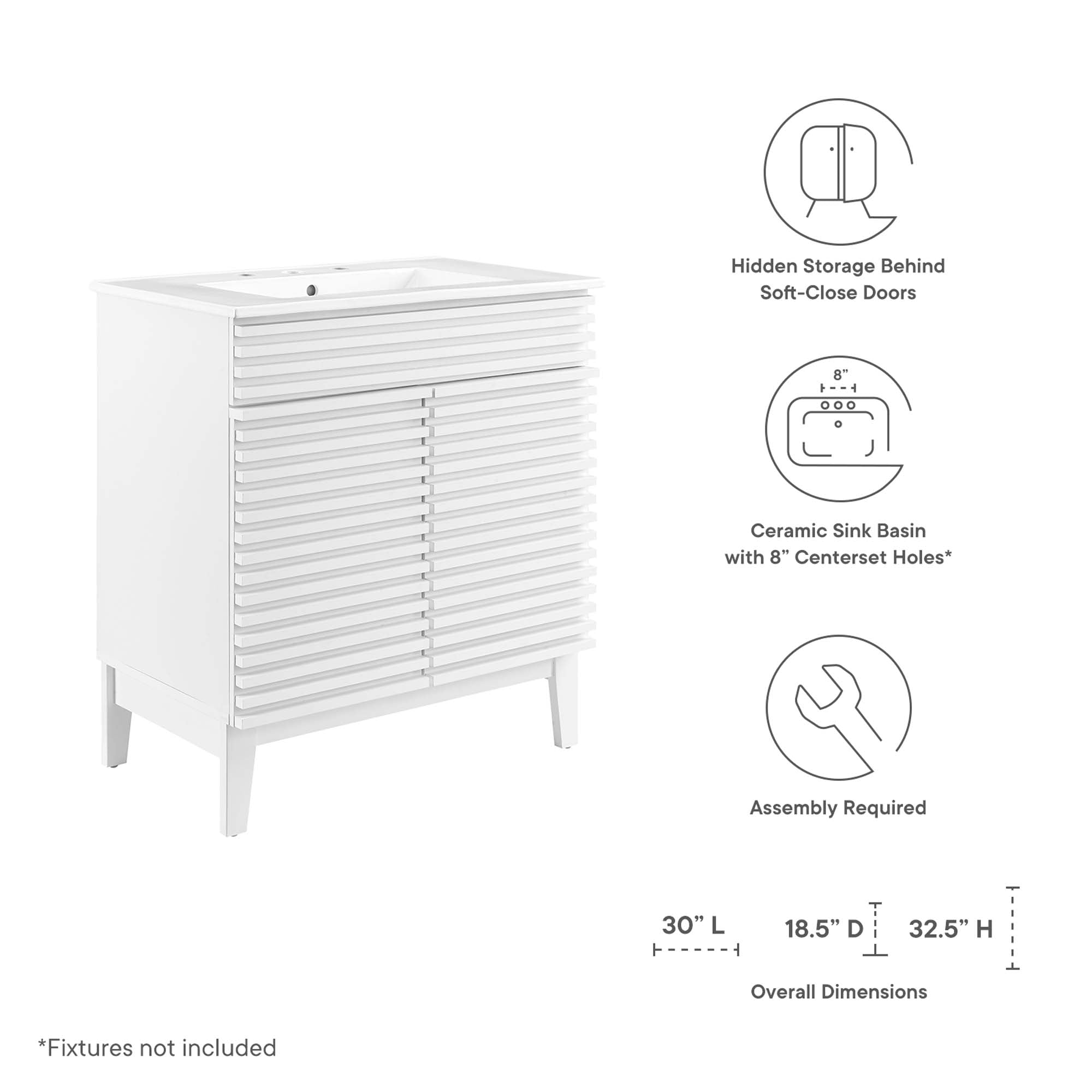 Render 30" Bathroom Vanity Cabinet