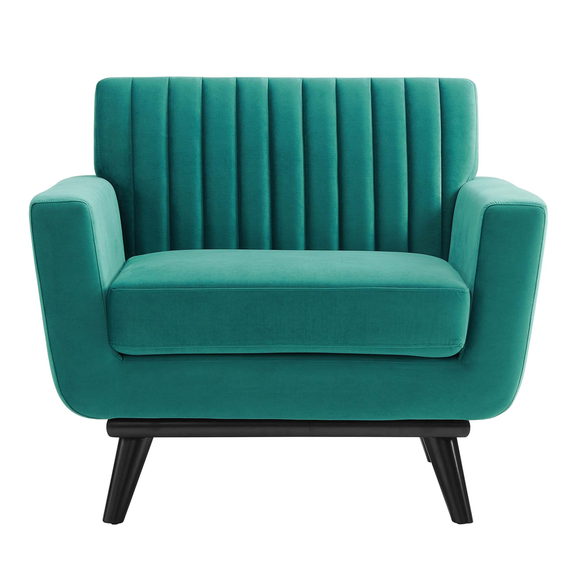 Engage Channel Tufted Performance Velvet Armchair