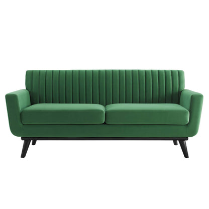 Engage Channel Tufted Performance Velvet Loveseat