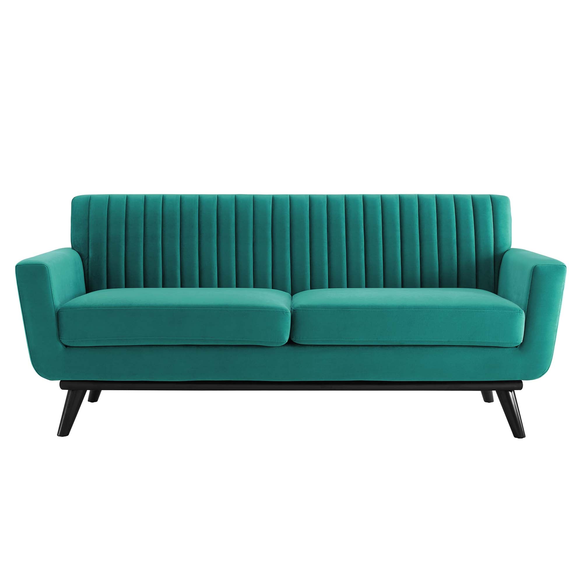 Engage Channel Tufted Performance Velvet Loveseat