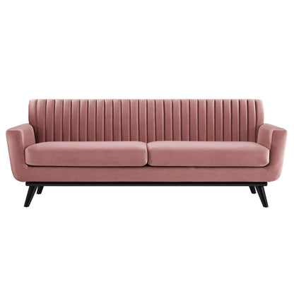 Engage Channel Tufted Performance Velvet Sofa