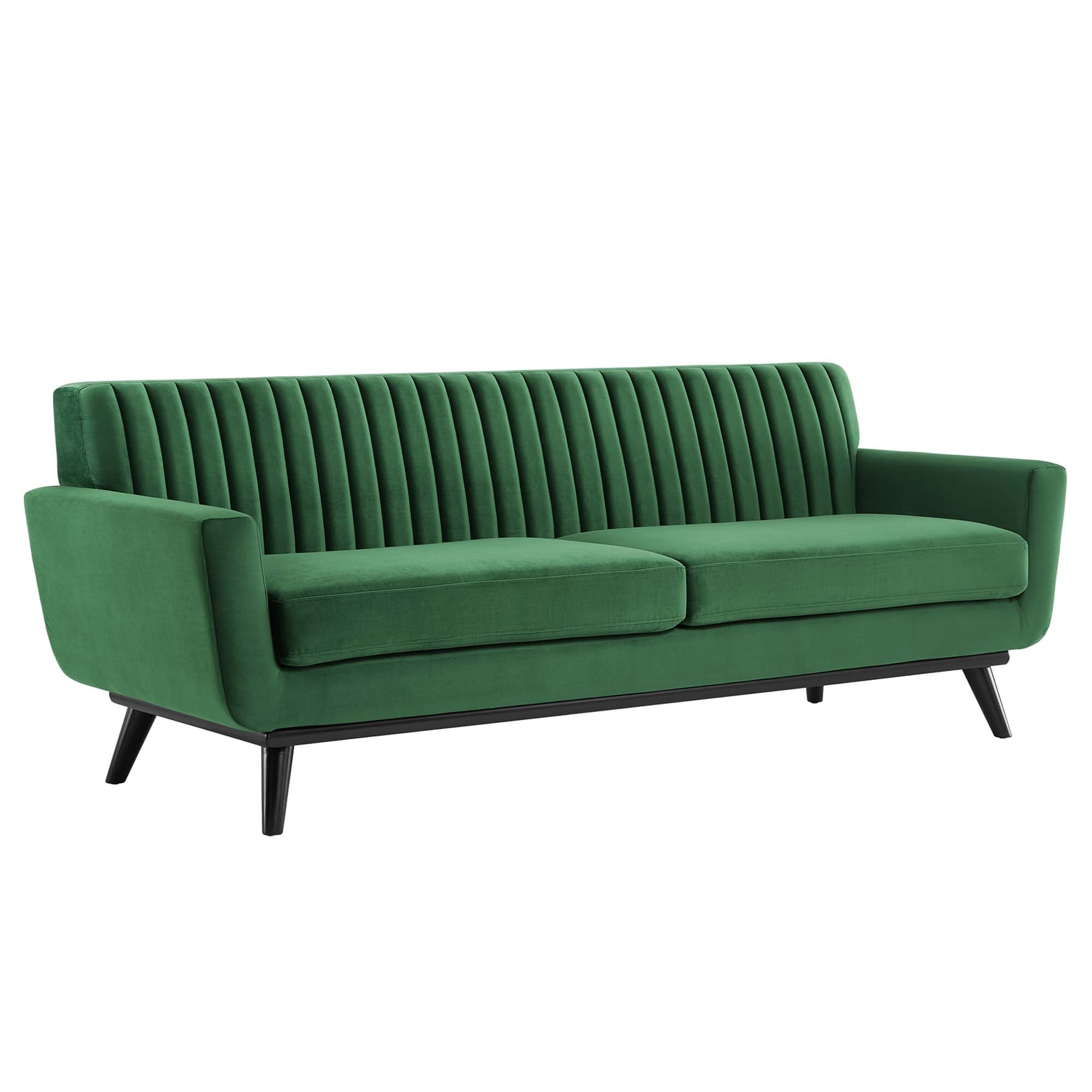 Engage Channel Tufted Performance Velvet Sofa