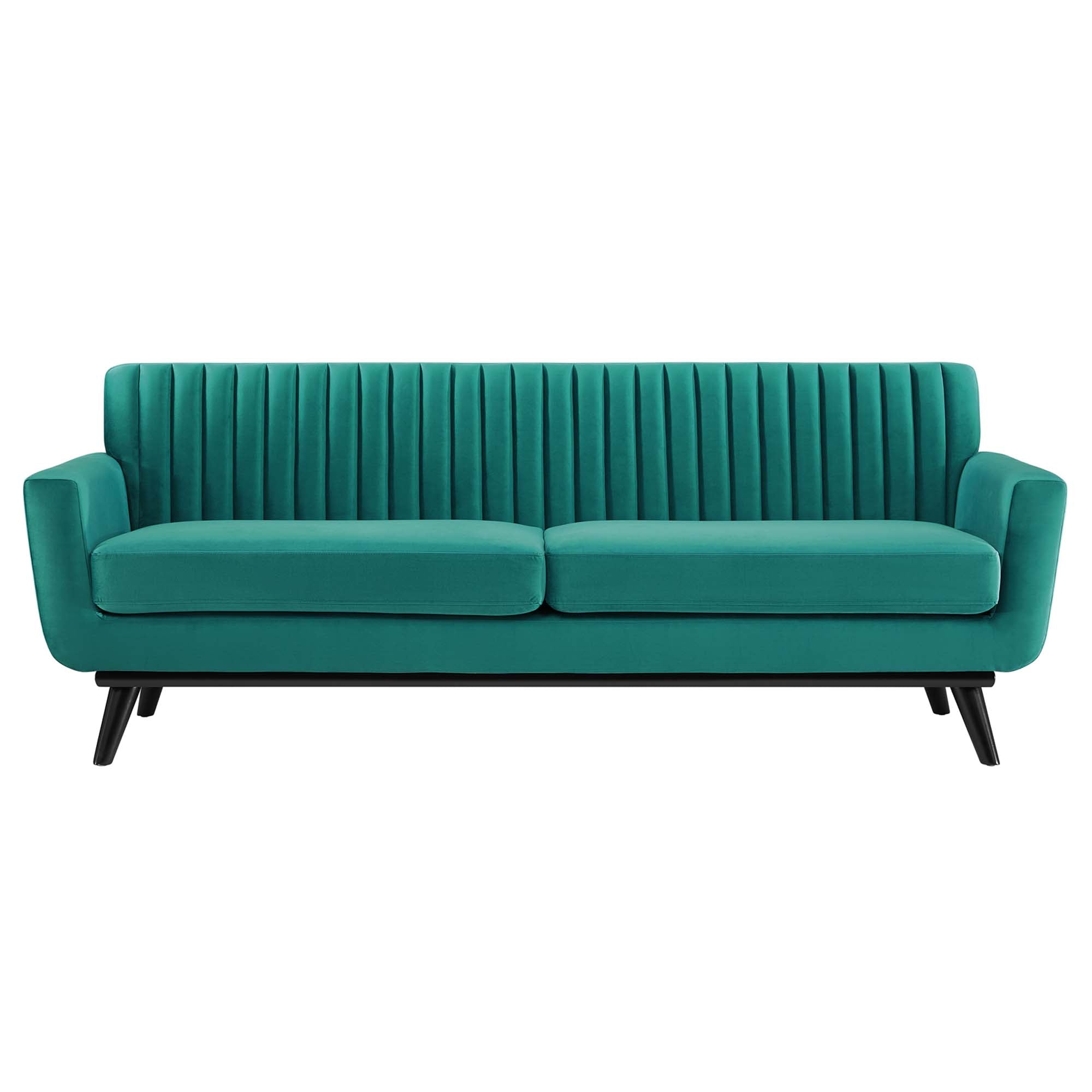 Engage Channel Tufted Performance Velvet Sofa