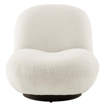 Kindred Boucle Upholstered Upholstered Fabric Swivel Chair
