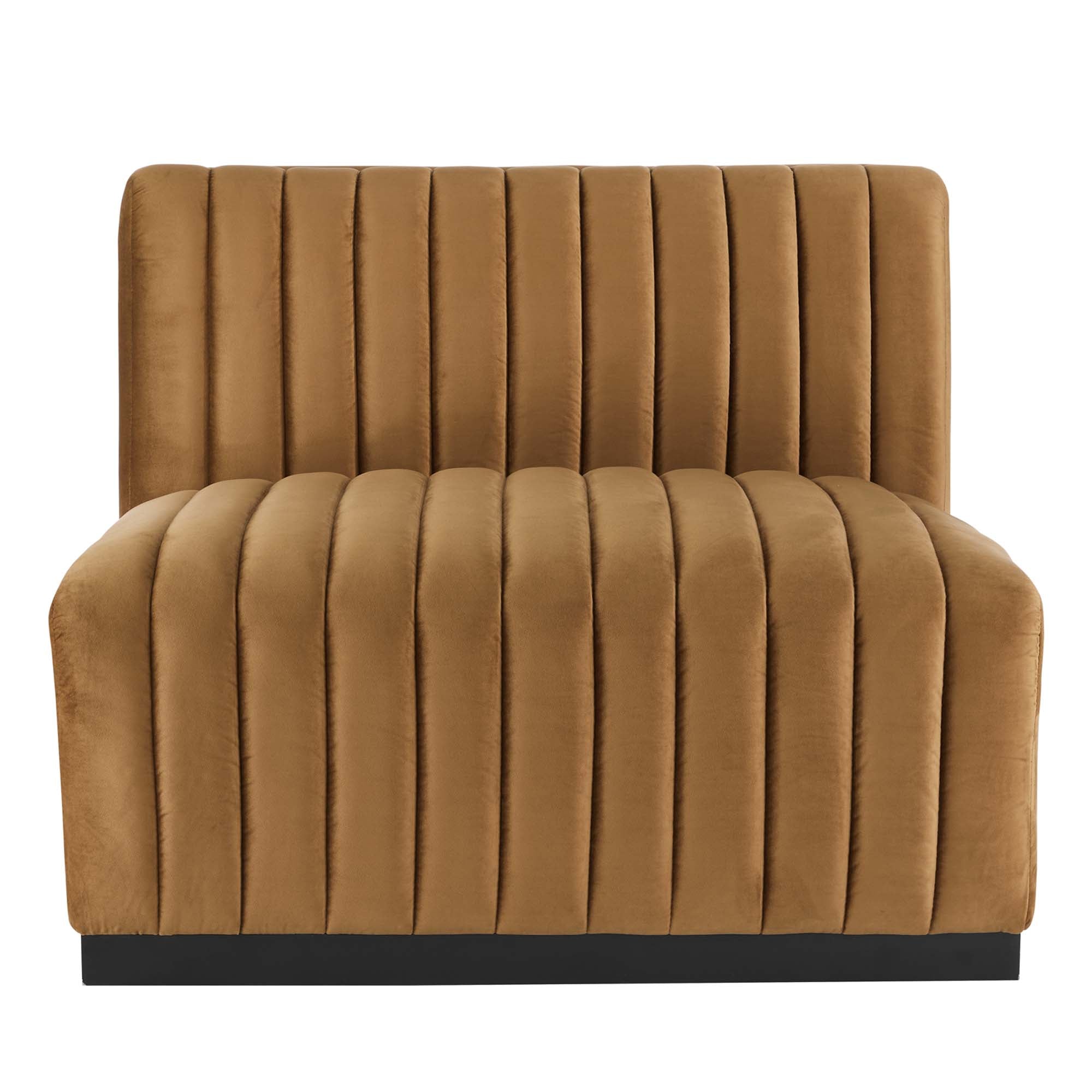 Conjure Channel Tufted Performance Velvet Armless Chair