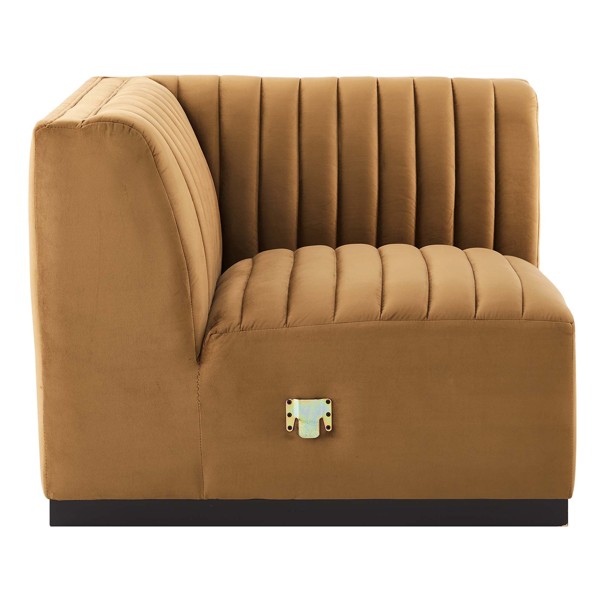 Conjure Channel Tufted Performance Velvet Left Corner Chair