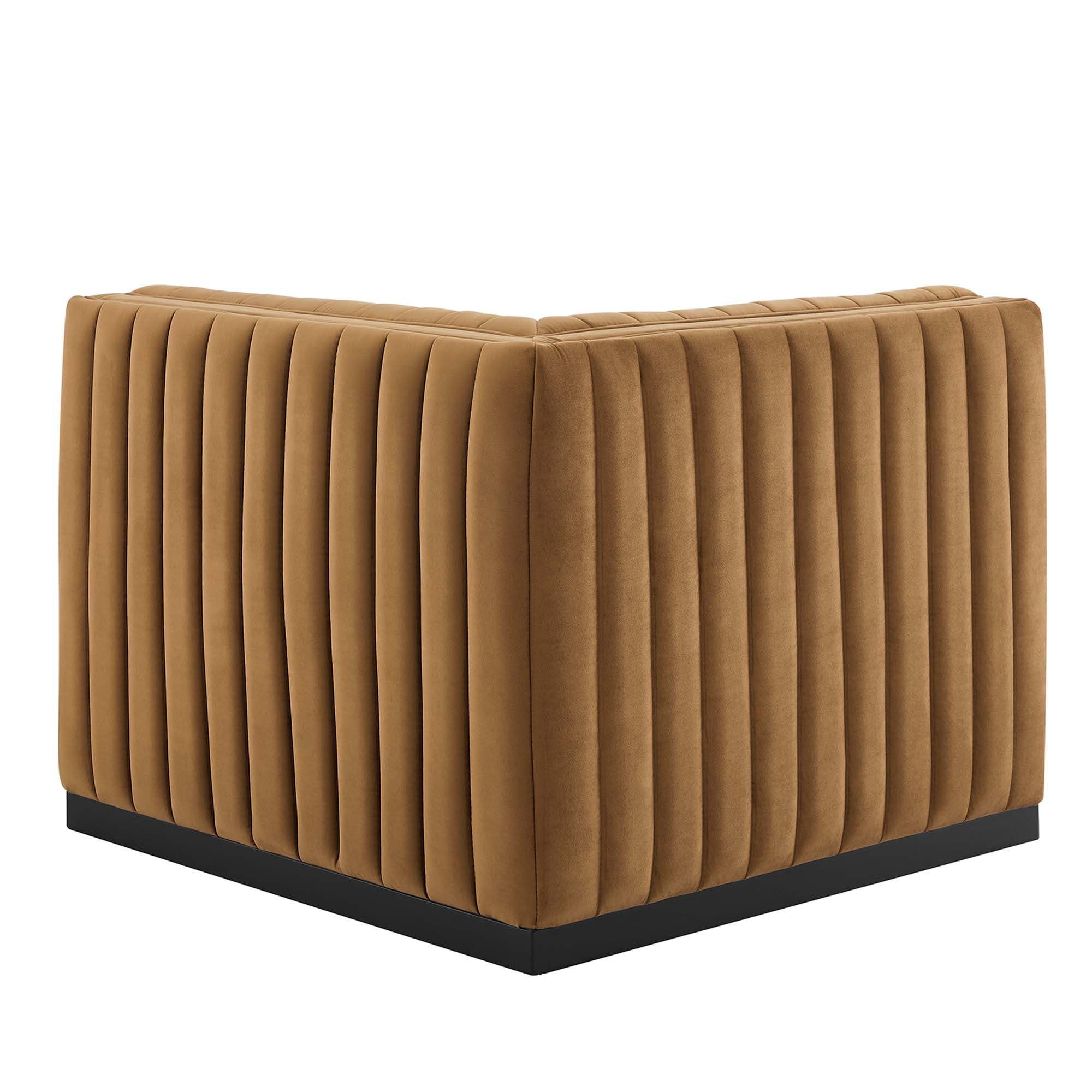 Conjure Channel Tufted Performance Velvet Left Corner Chair