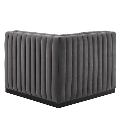 Conjure Channel Tufted Performance Velvet Left Corner Chair