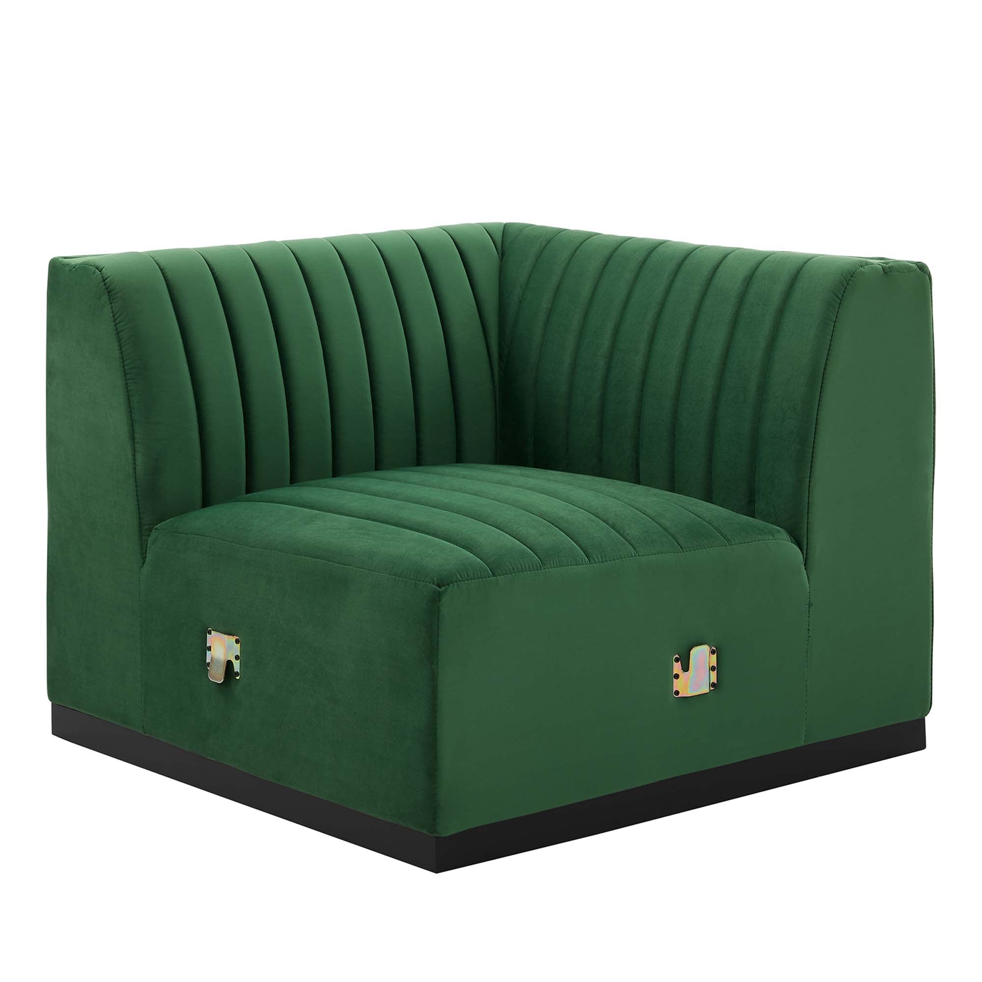 Conjure Channel Tufted Performance Velvet Right Corner Chair