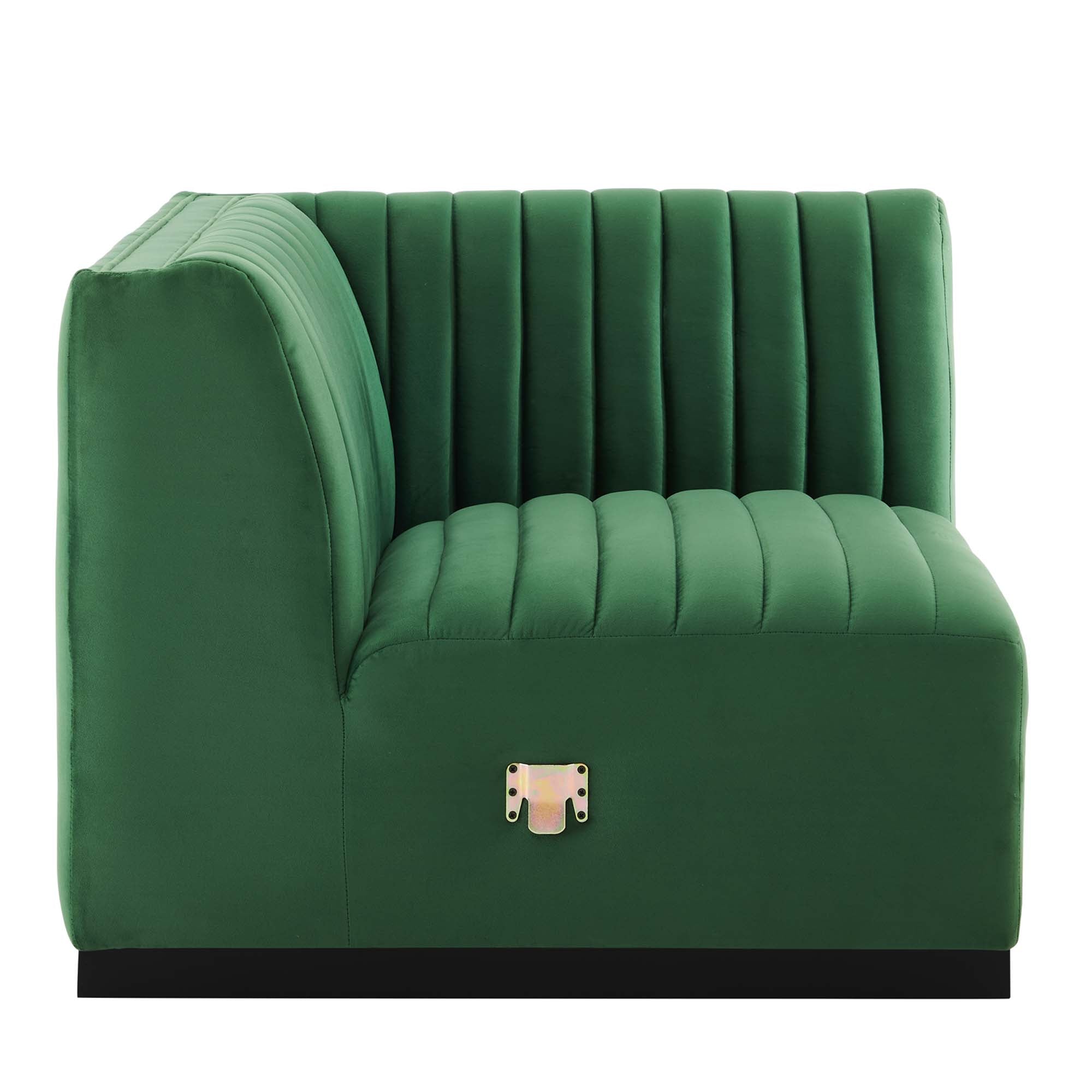 Conjure Channel Tufted Performance Velvet Right Corner Chair