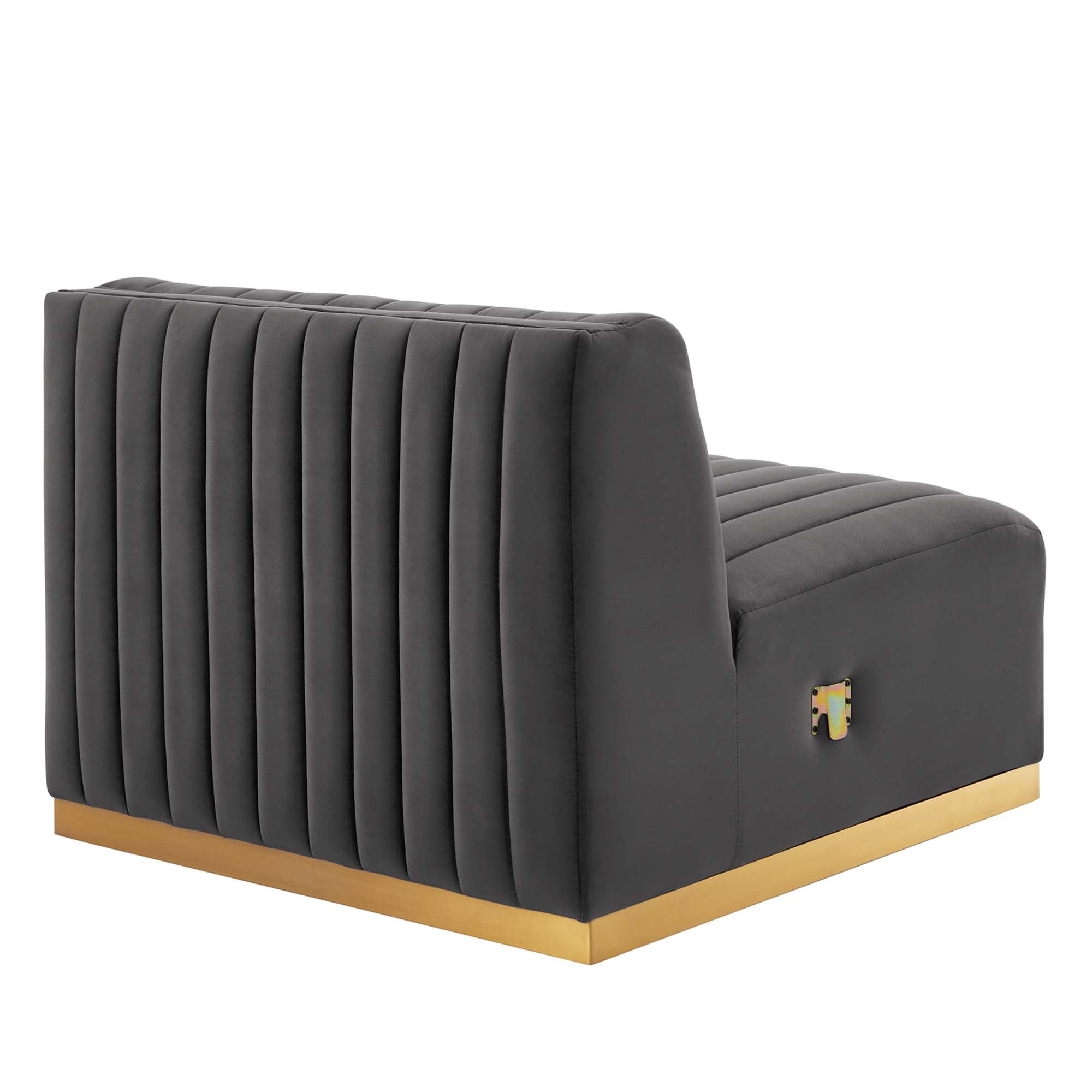 Conjure Channel Tufted Performance Velvet Armless Chair