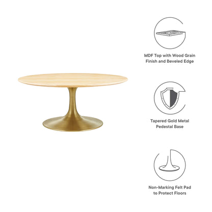 Lippa 36" Round Wood Grain Coffee Table