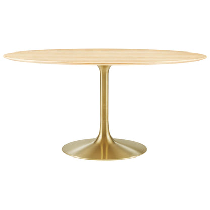 Lippa 60" Oval Wood Grain Dining Table