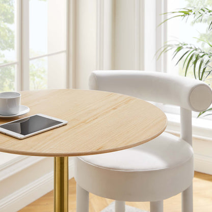 Lippa 28" Round Natural Wood Grain Bar Table