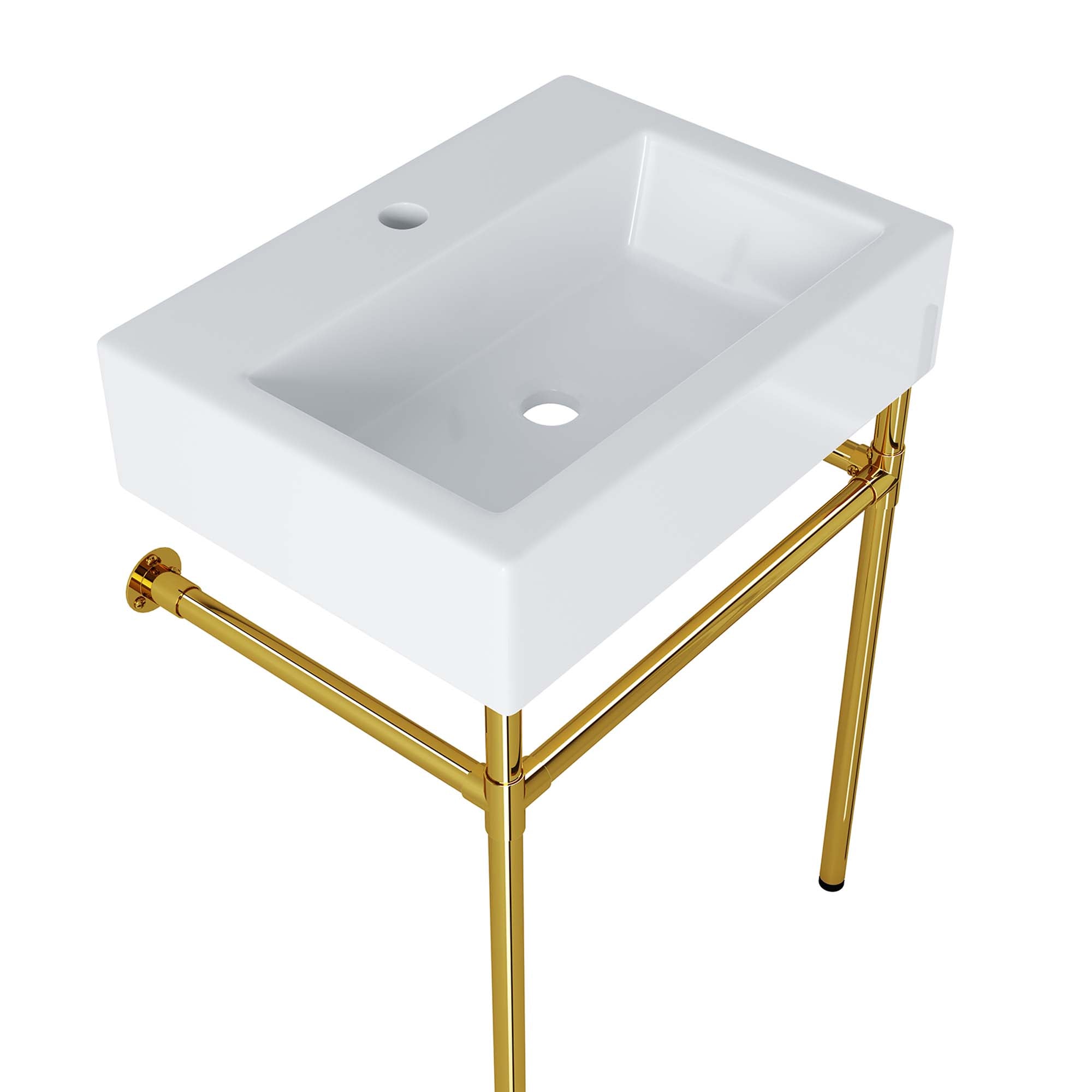 Redeem 24" Wall-Mount Gold Stainless Steel Bathroom Vanity