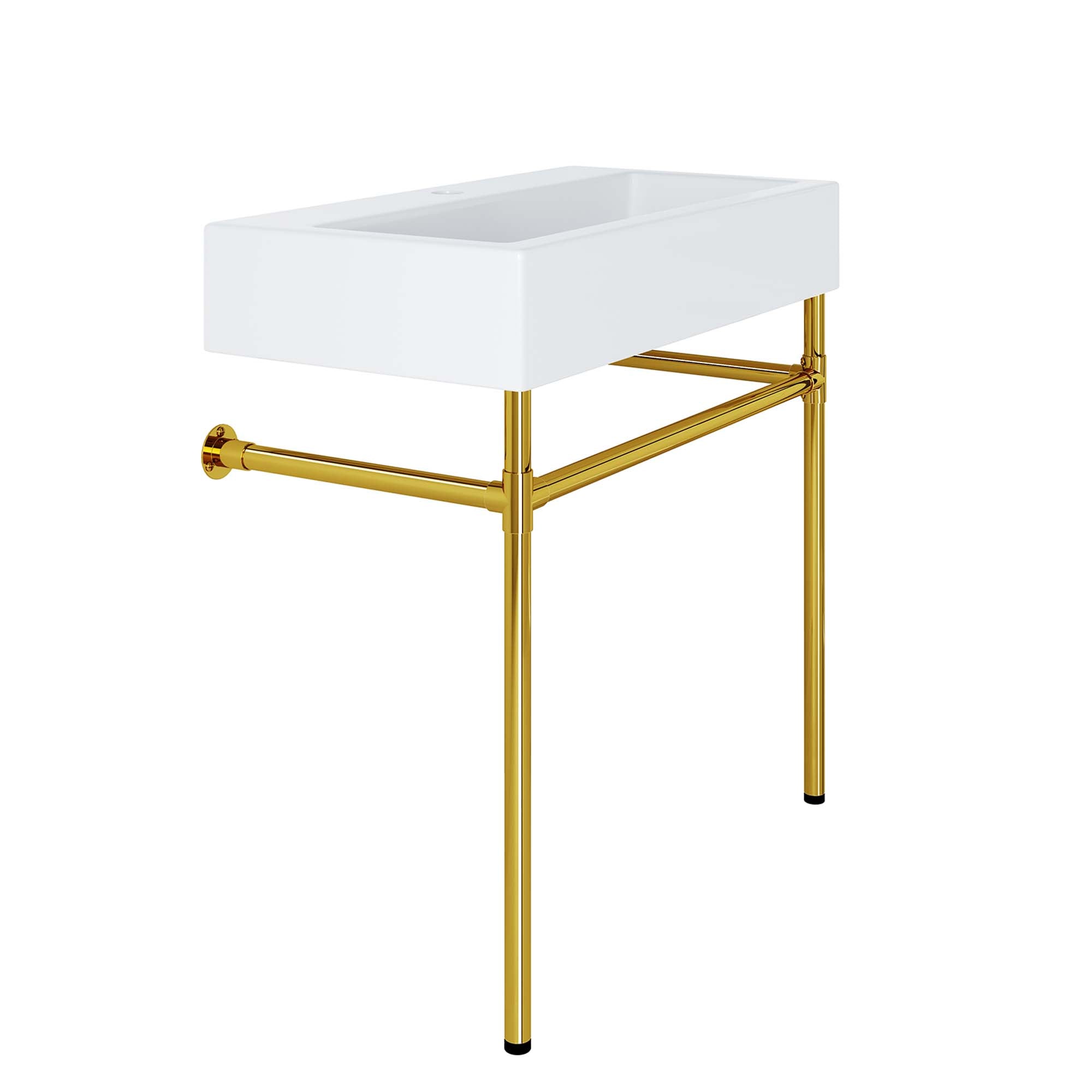 Redeem 32" Wall-Mount Gold Stainless Steel Bathroom Vanity