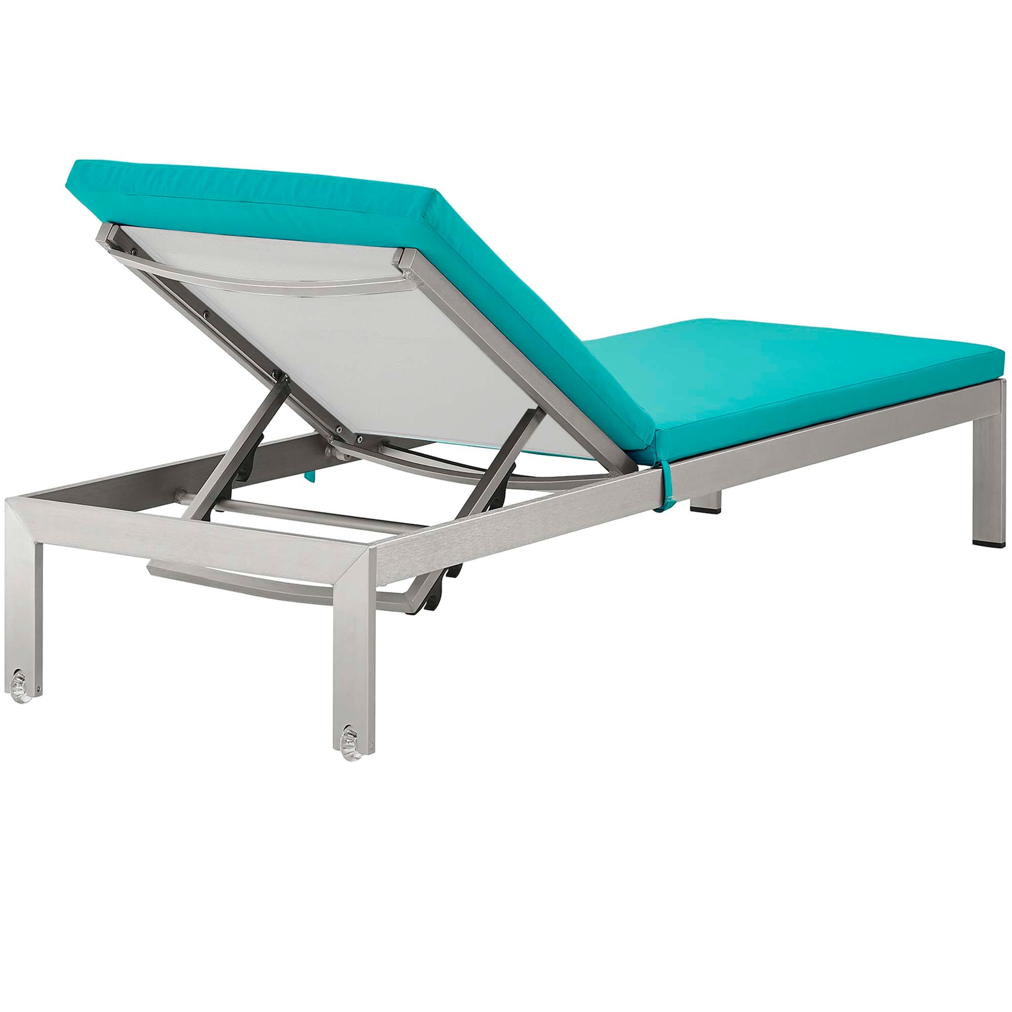 Shore Outdoor Patio Aluminum Chaise with Cushions