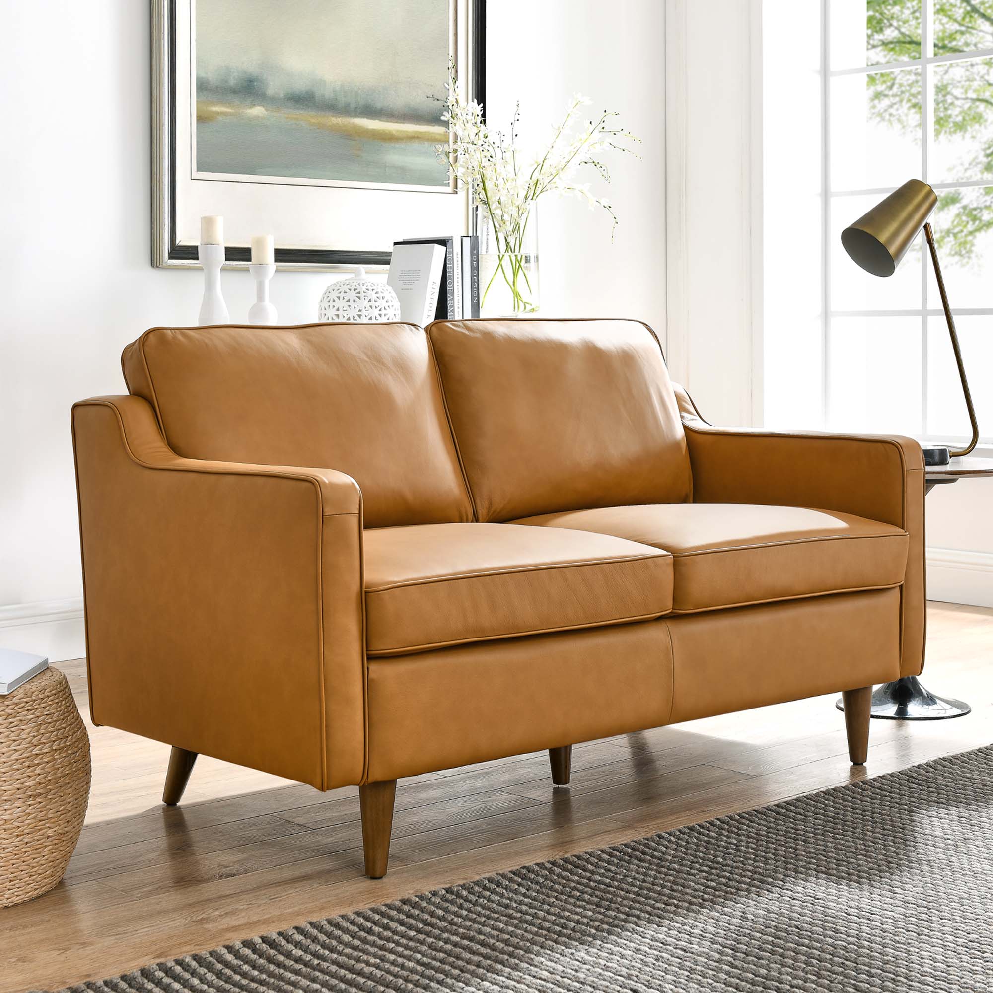 Impart Genuine Leather Loveseat