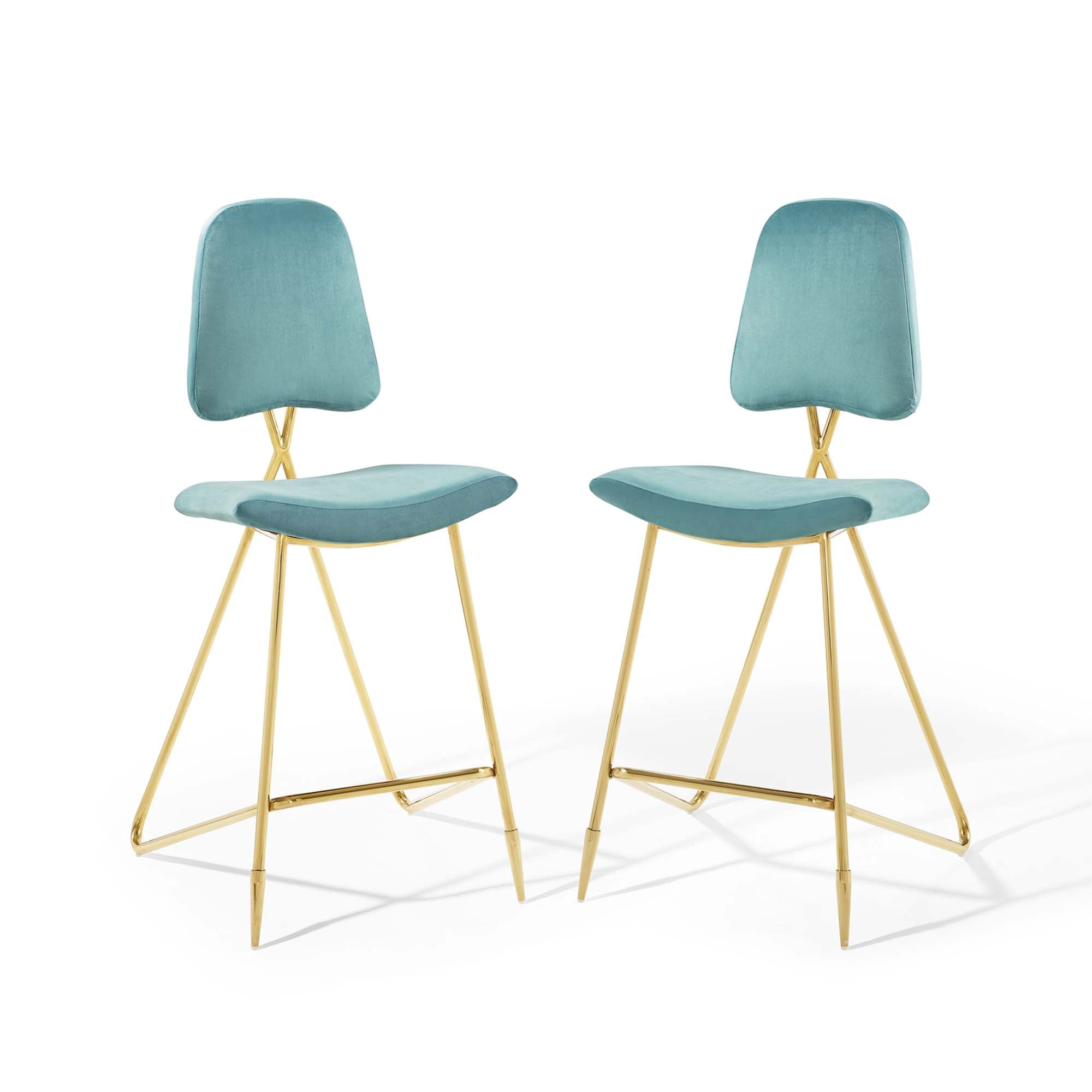 Ponder Bar Stool Performance Velvet Set of 2