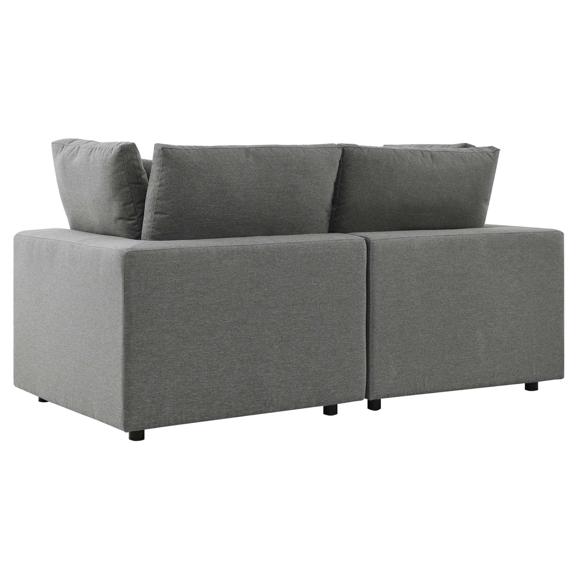 Commix Overstuffed Outdoor Patio Loveseat