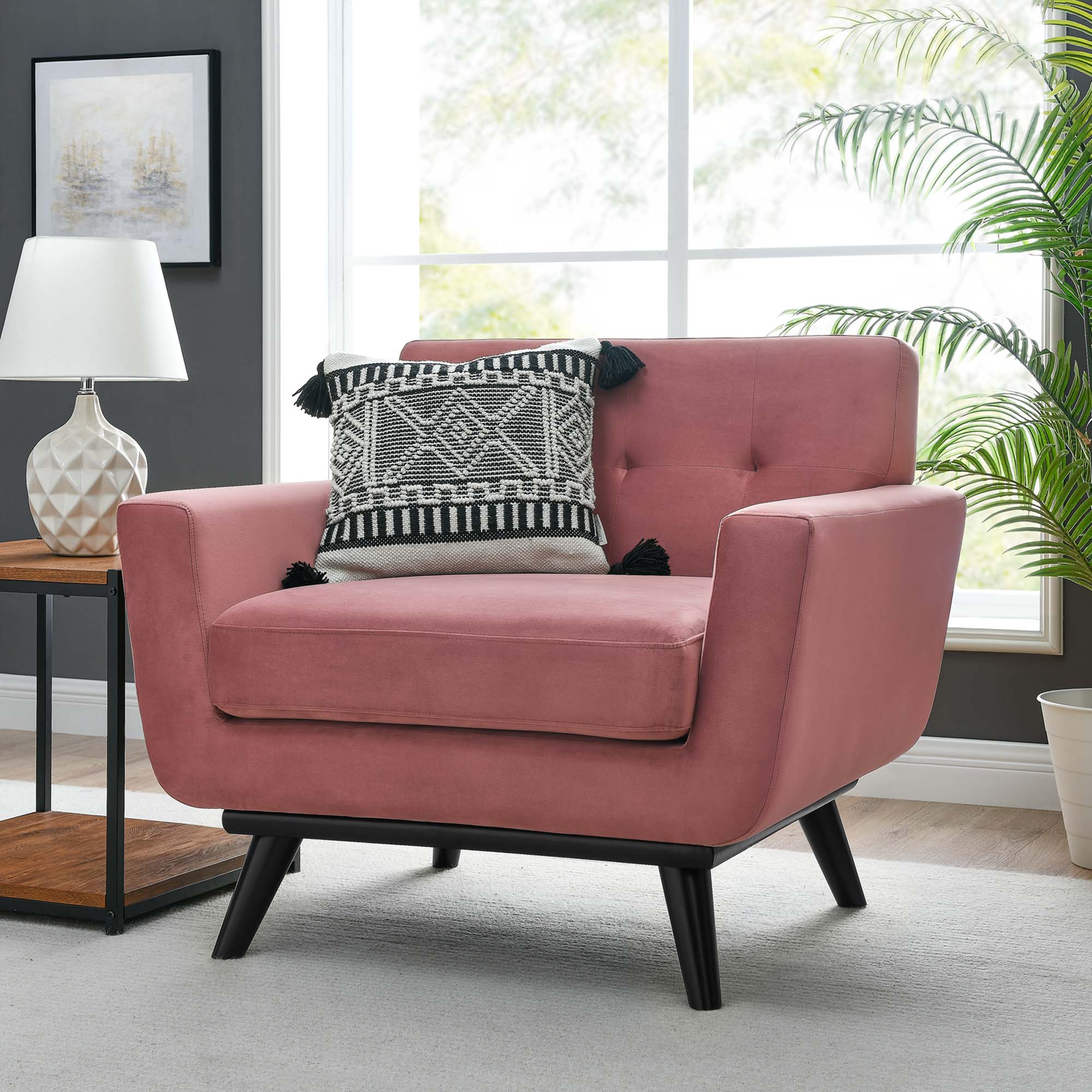 Engage Performance Velvet Armchair