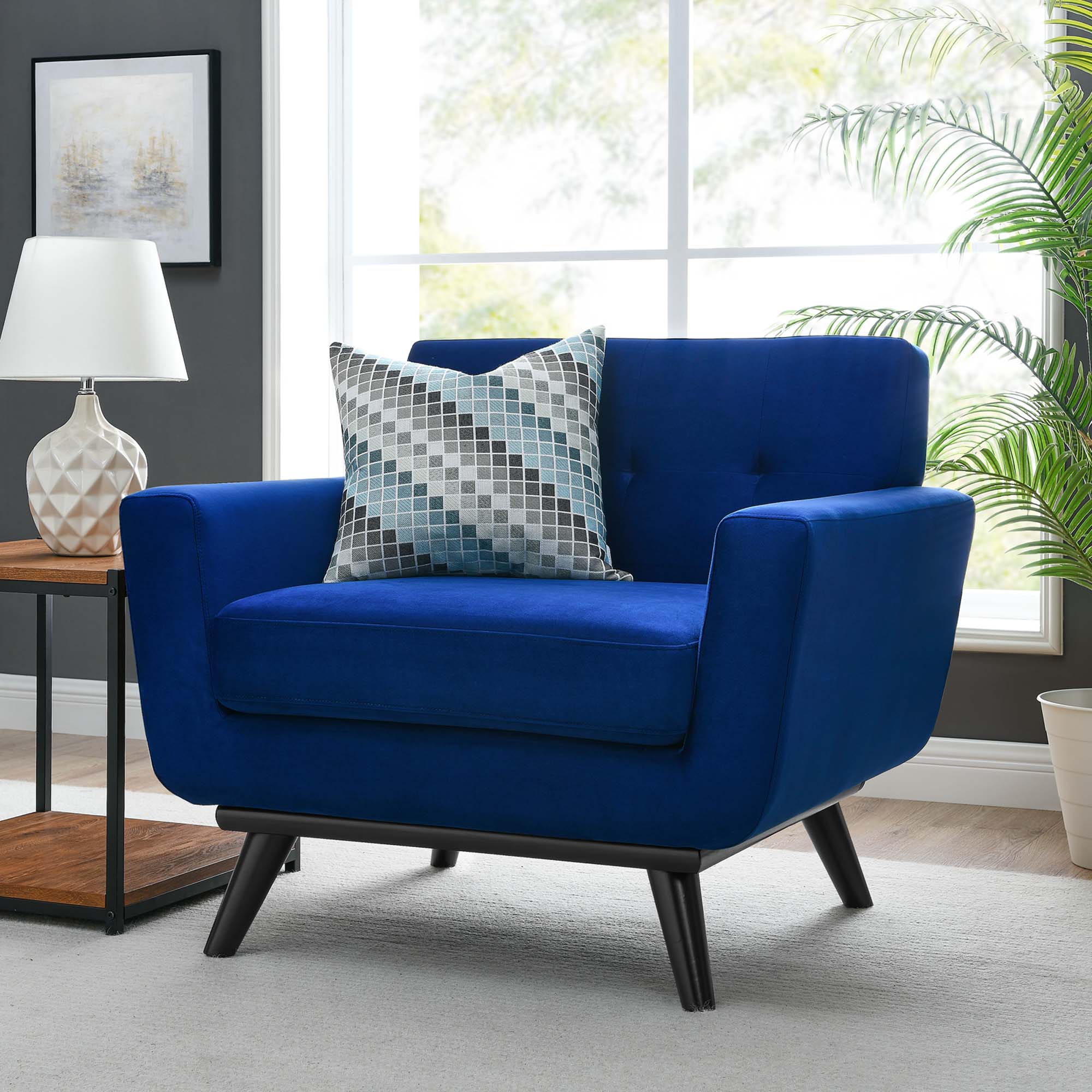 Engage Performance Velvet Armchair