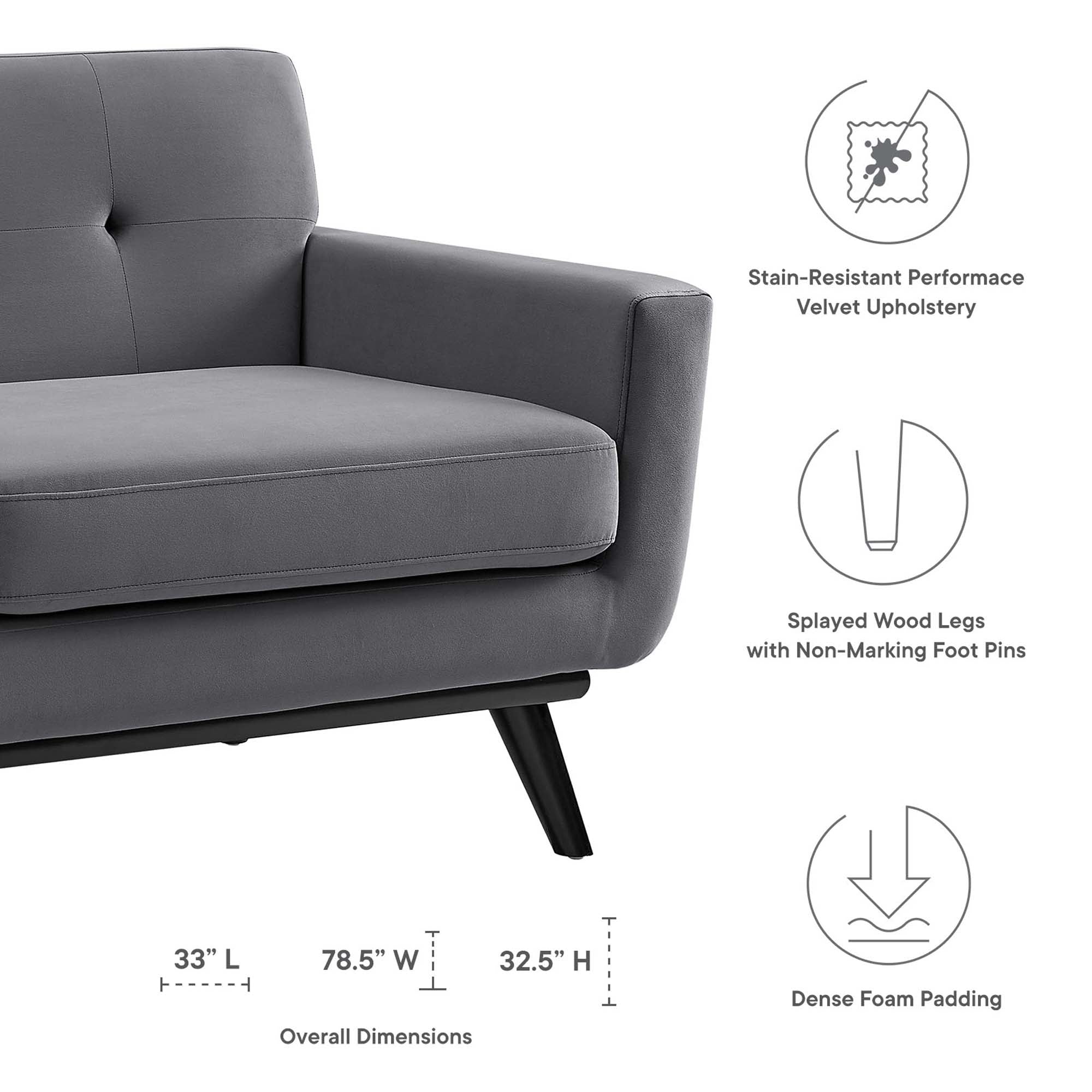 Engage Performance Velvet Loveseat