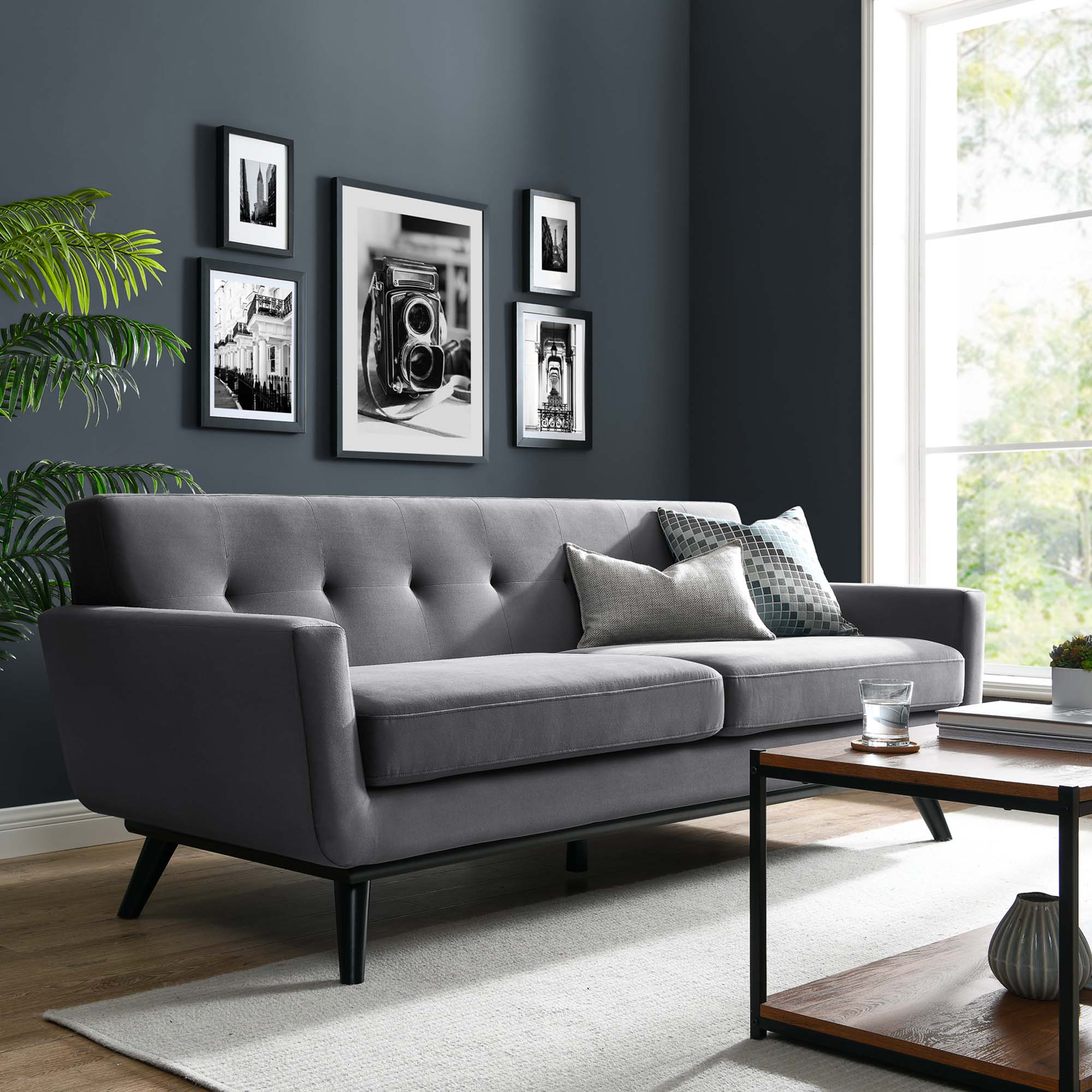 Engage Performance Velvet Sofa