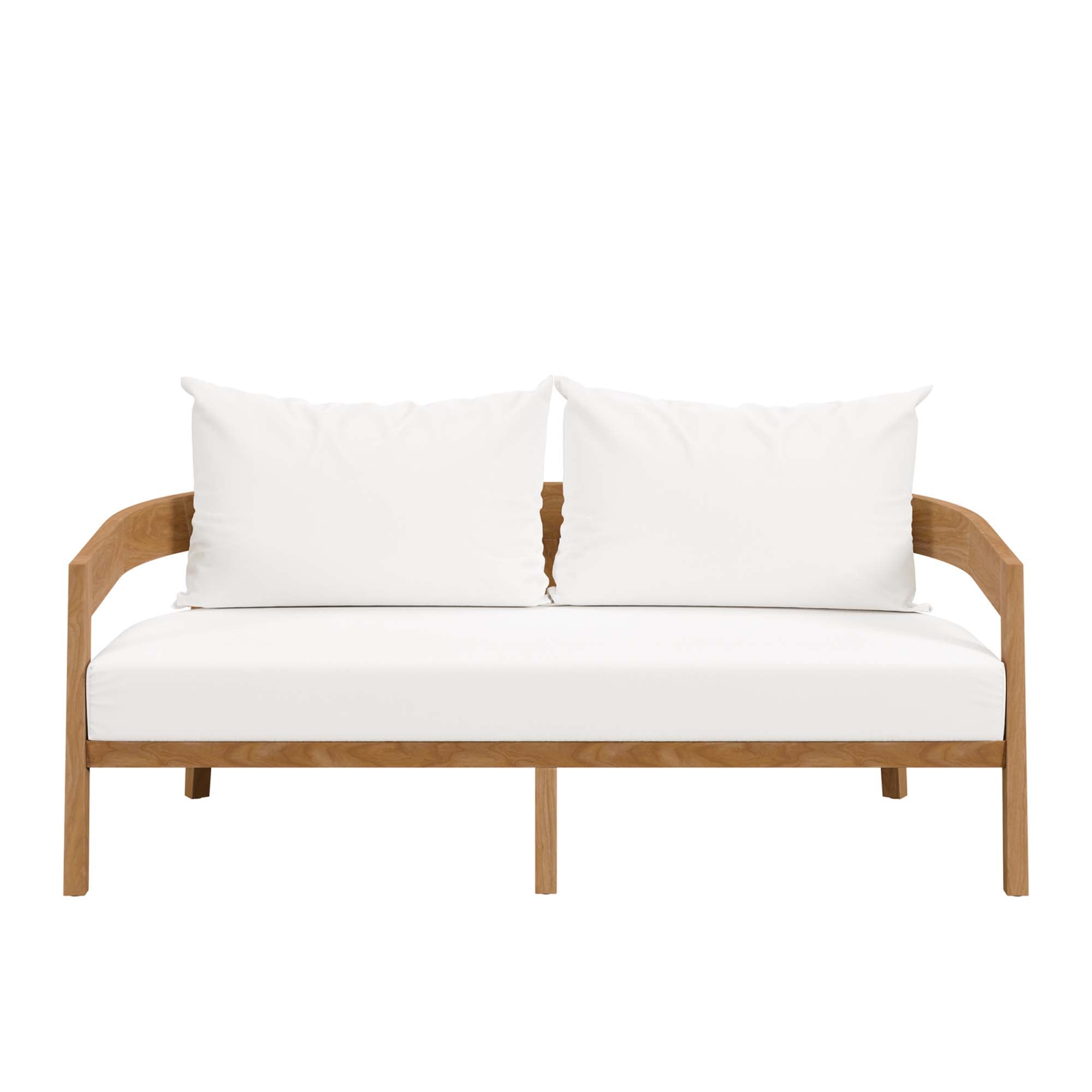 Brisbane Teak Wood Outdoor Patio Loveseat