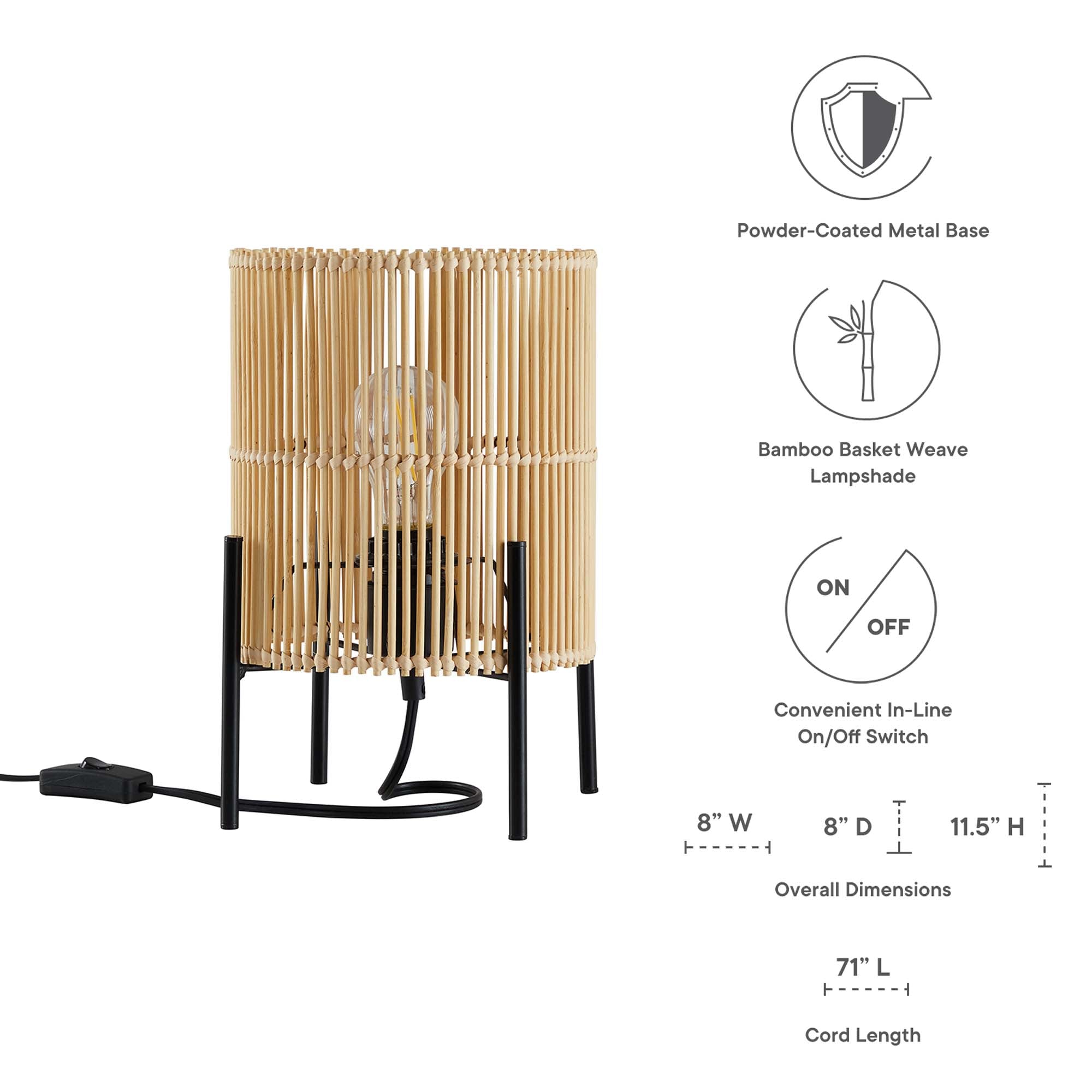 Casen Bamboo Table Lamp