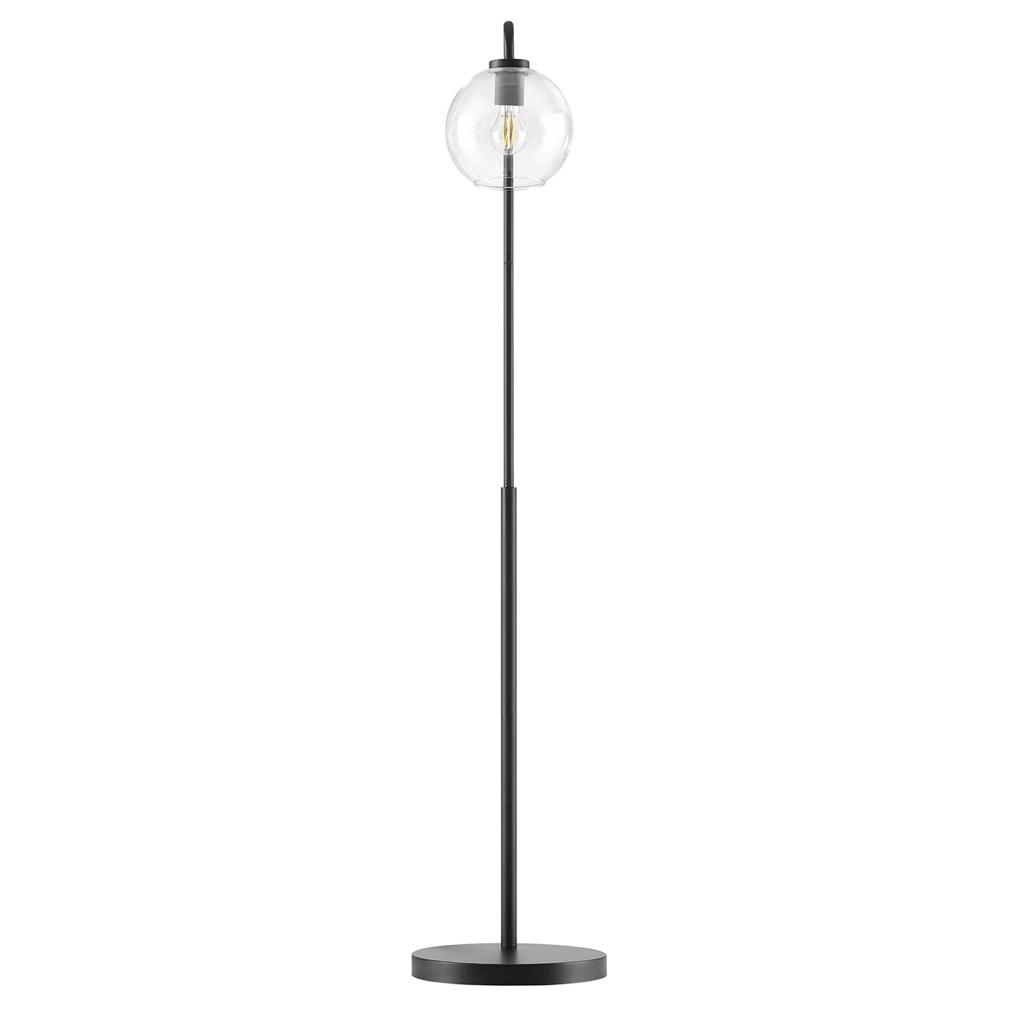 Silo Glass Globe Glass and Metal Floor Lamp