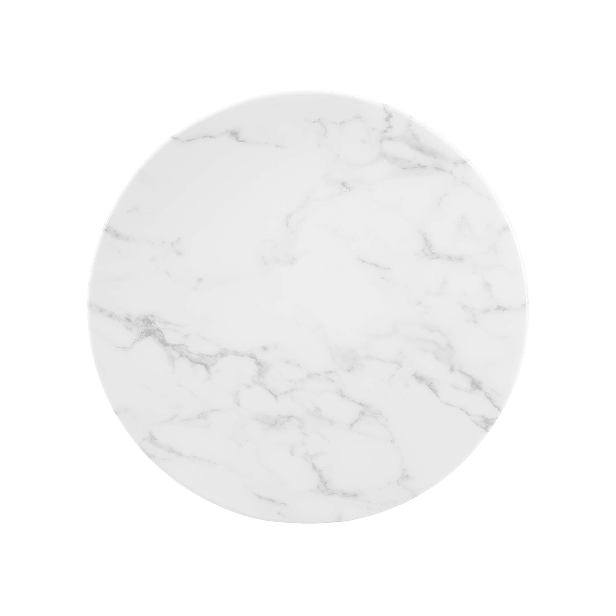 Lippa 20" Round Artificial Marble Side Table