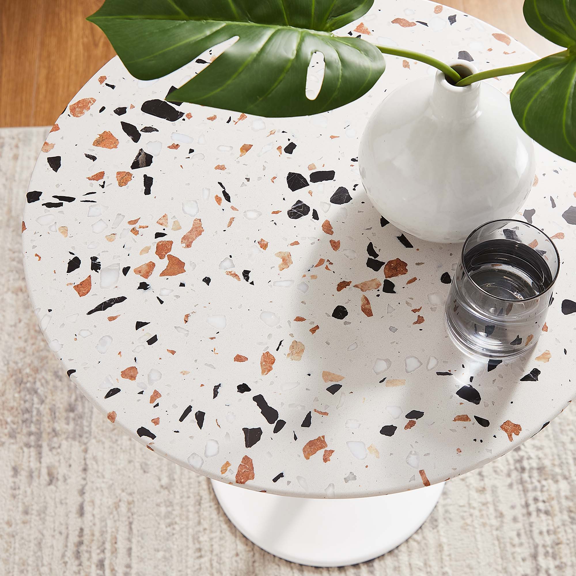 Lippa 20" Round Terrazzo Side Table