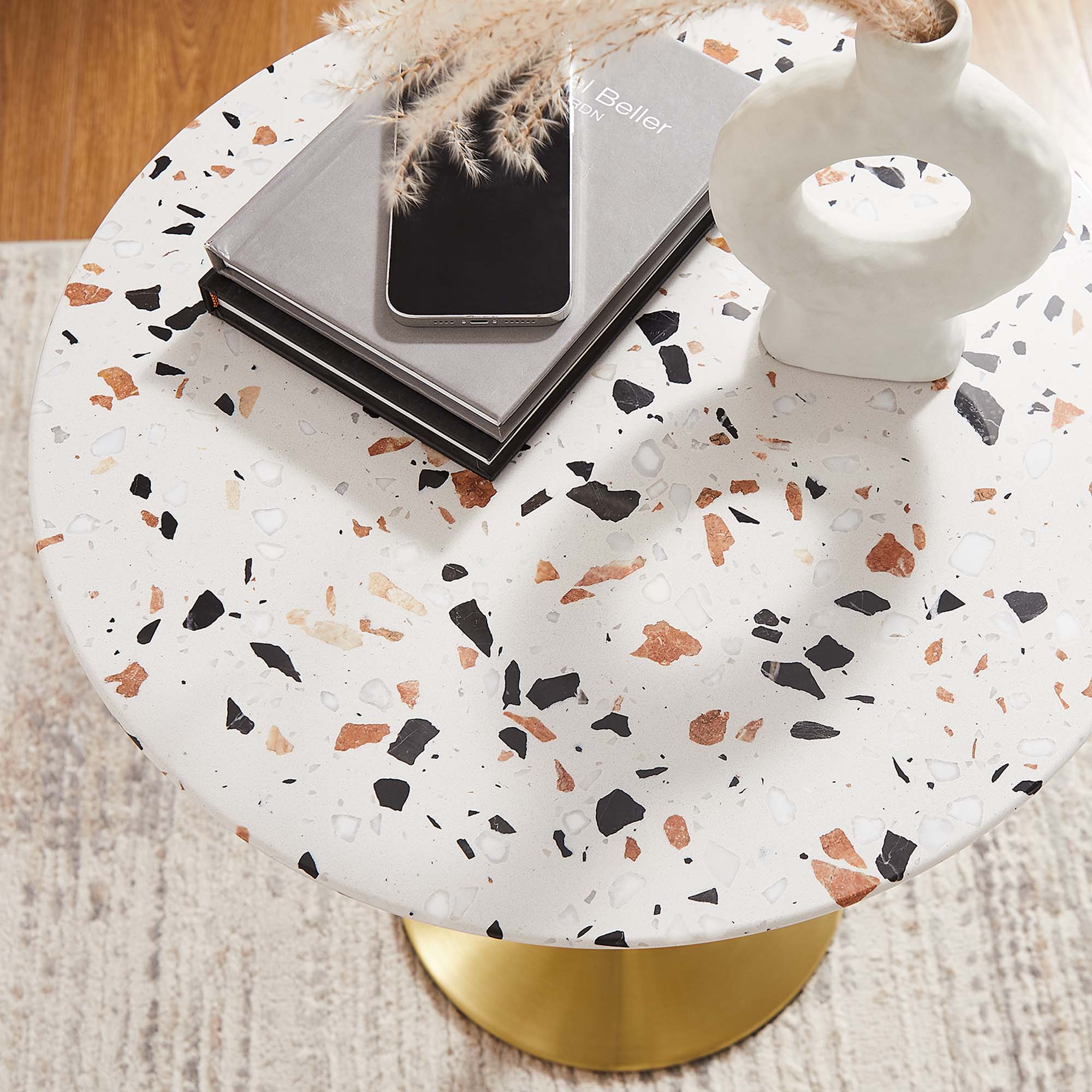 Lippa 20" Round Terrazzo Side Table